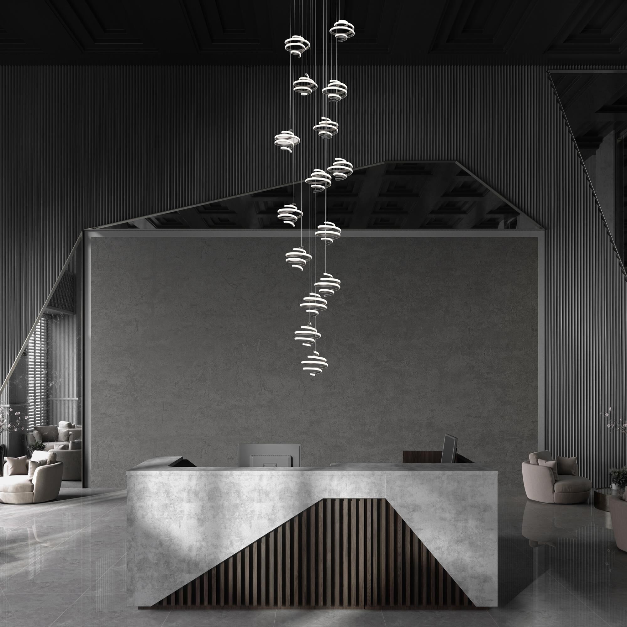 Whirl 15 Light Multi Light Pendant by dweLED