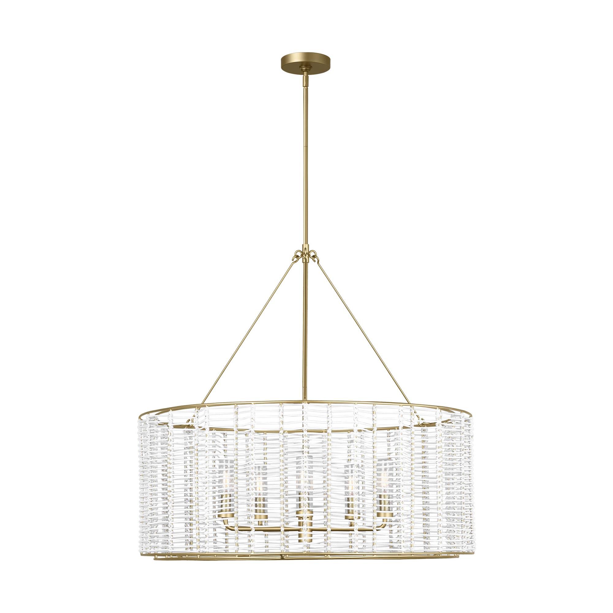 Shown in Powder-Coated Brass finish and Clear glass