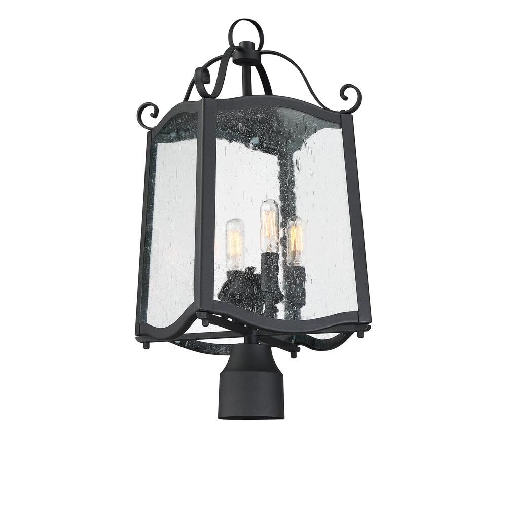 Shown in Black finish and Clear Seedy glass and Clear Seedy shade