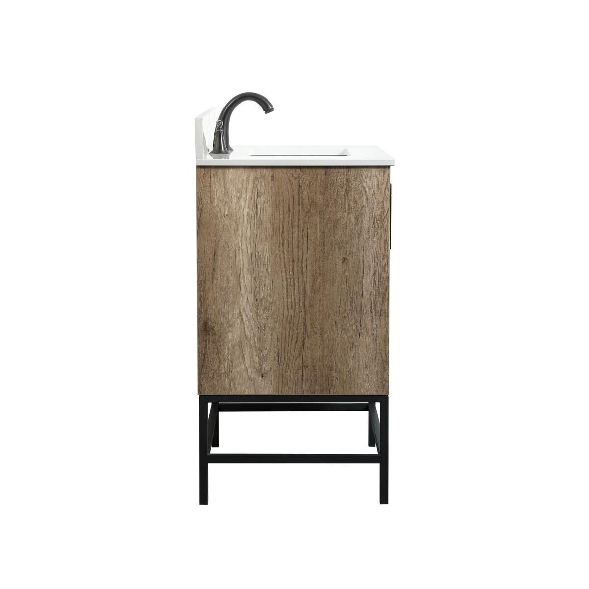 Shown in Natural Oak finish and With Backsplash accent