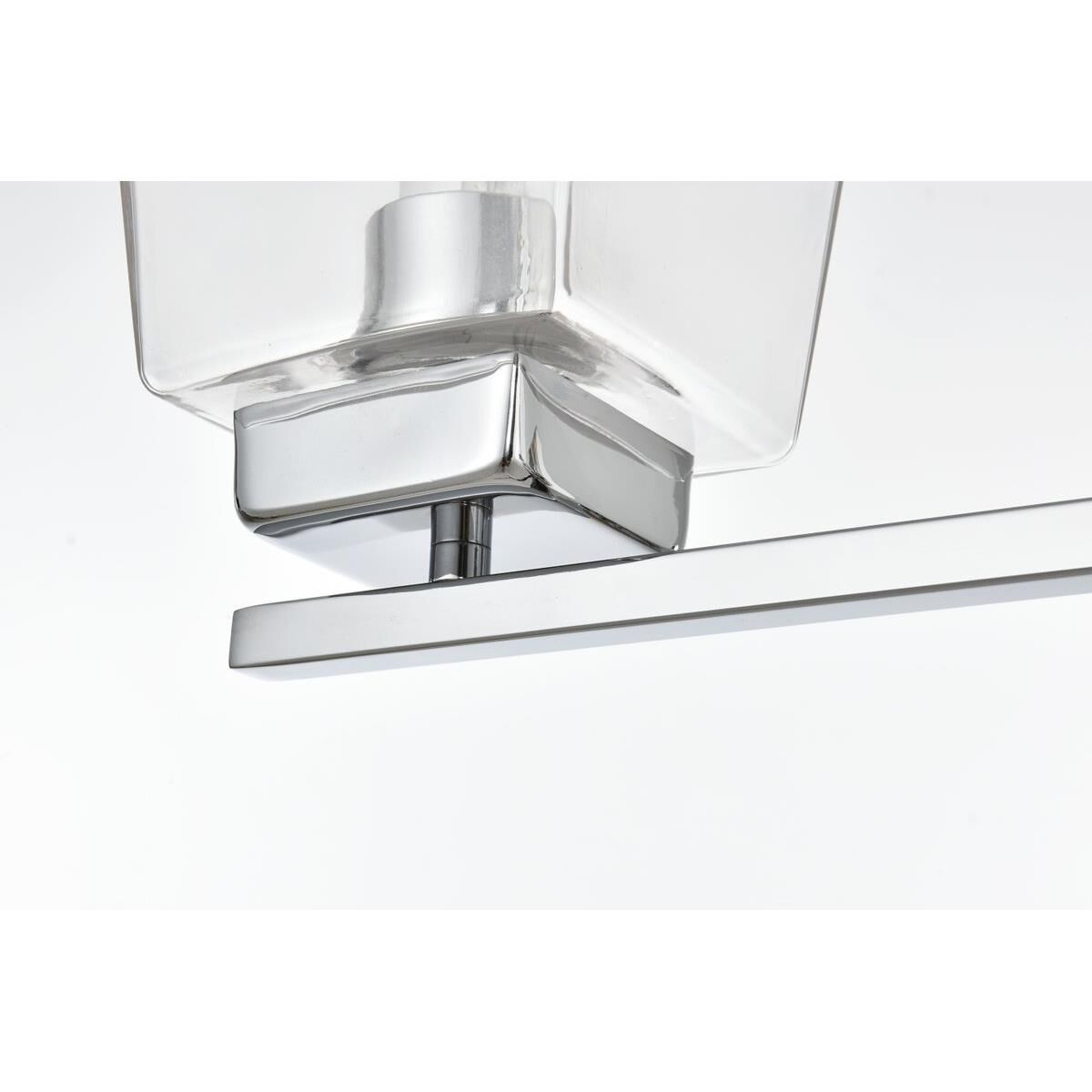 Shown in Chrome  finish and Clear glass