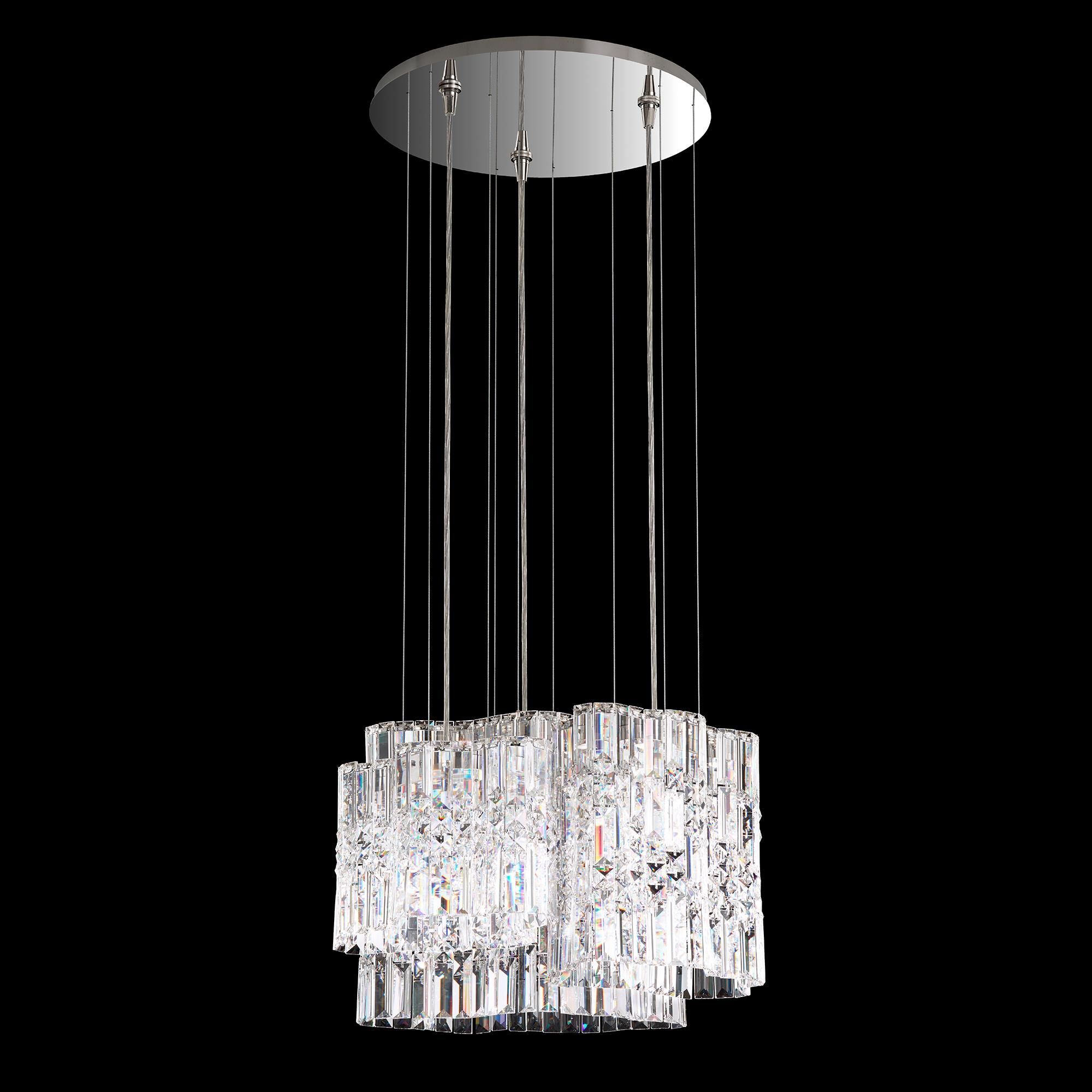 Shown in Polished Stainless Steel finish and Clear Optic crystal