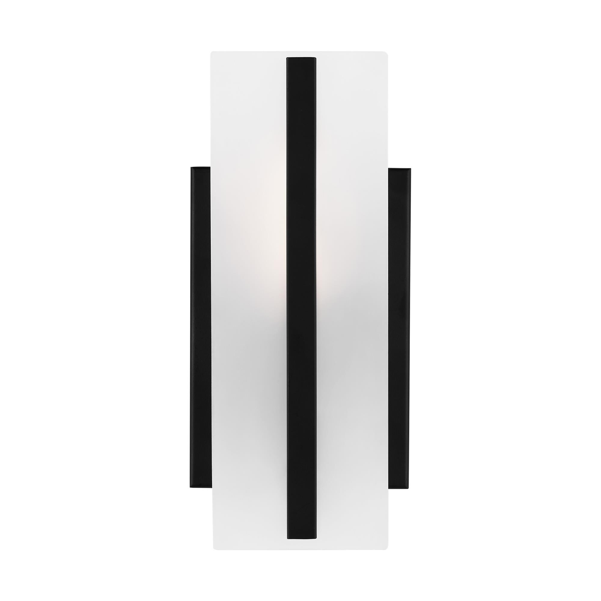 Shown in Midnight Black finish and Satin Etched glass and Satin Etched Glass shade