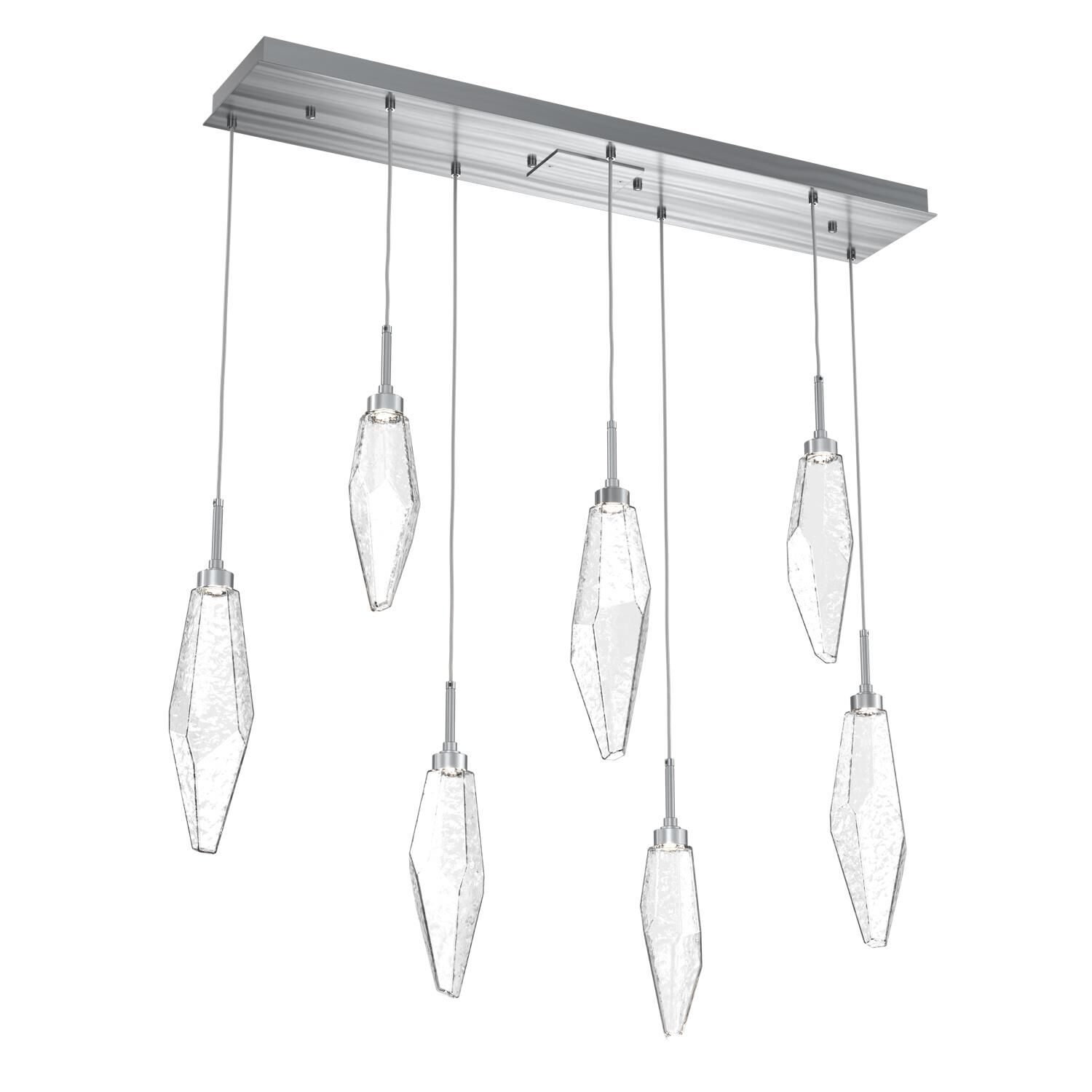 Rock Crystal 44 Inch 7 Light LED Linear Suspension Light by Hammerton Studio