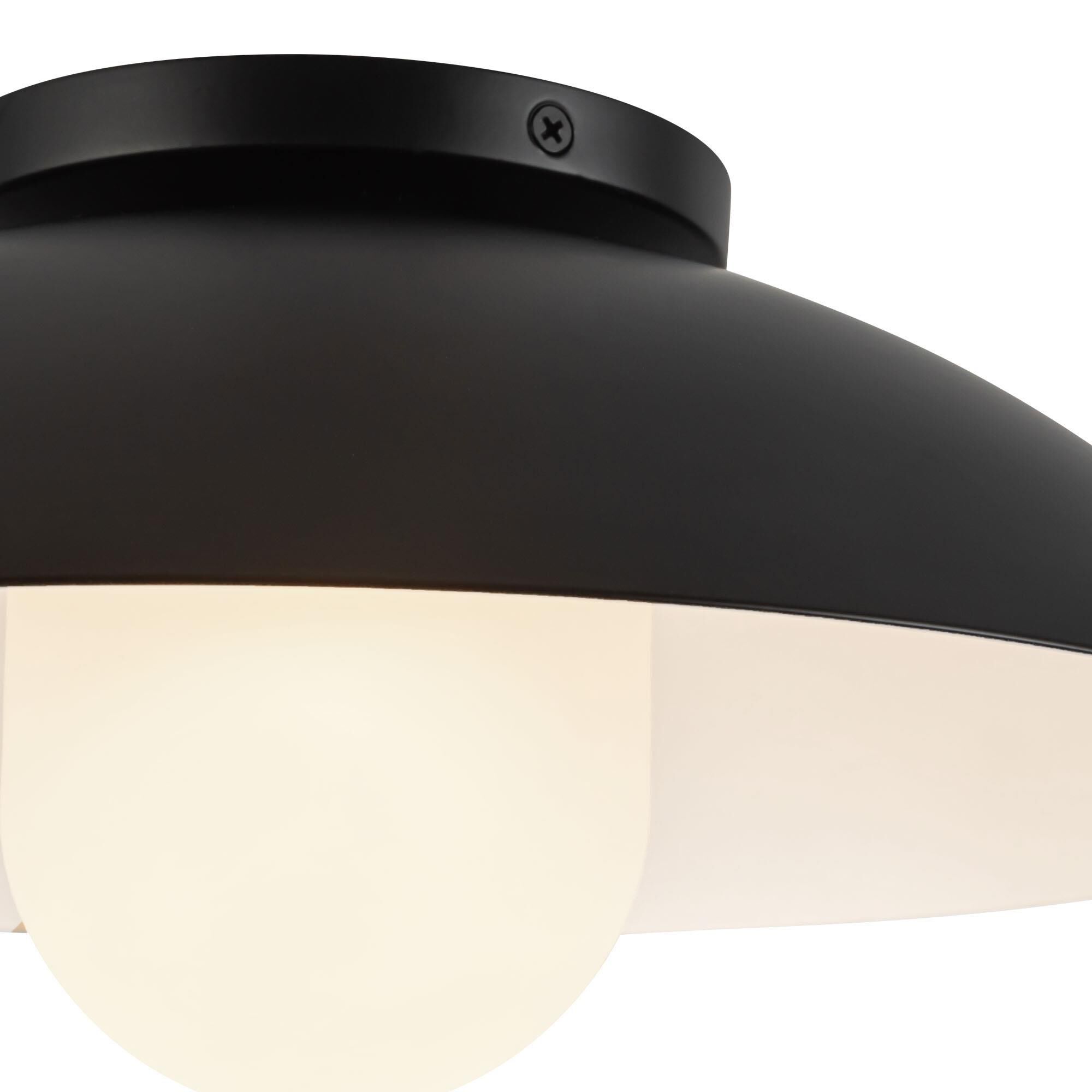 Shown in Black finish and Matte Opal glass
