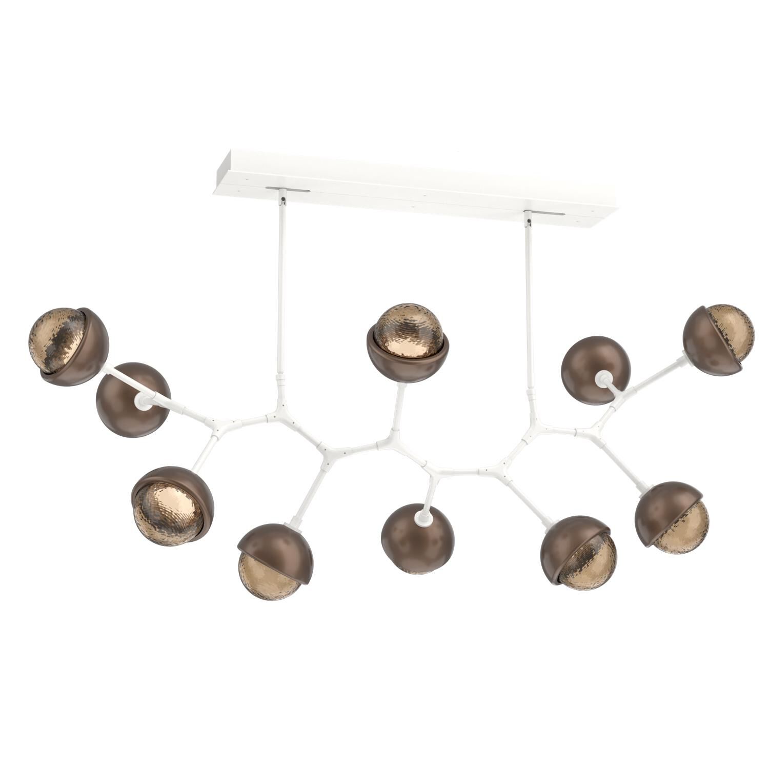 Shown in Salt White finish and Bronze glass and Burnished Bronze accent