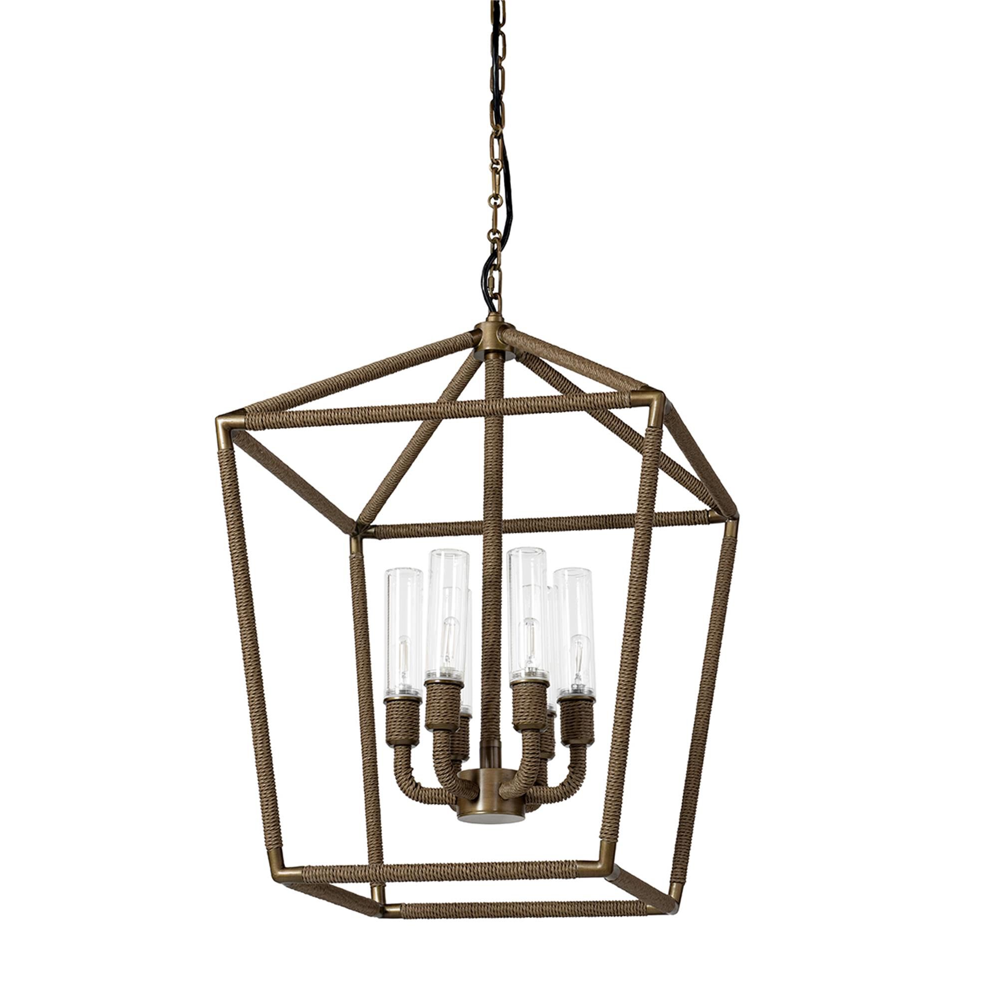 Hollister 20 Inch Outdoor Hanging Lantern by Palecek
