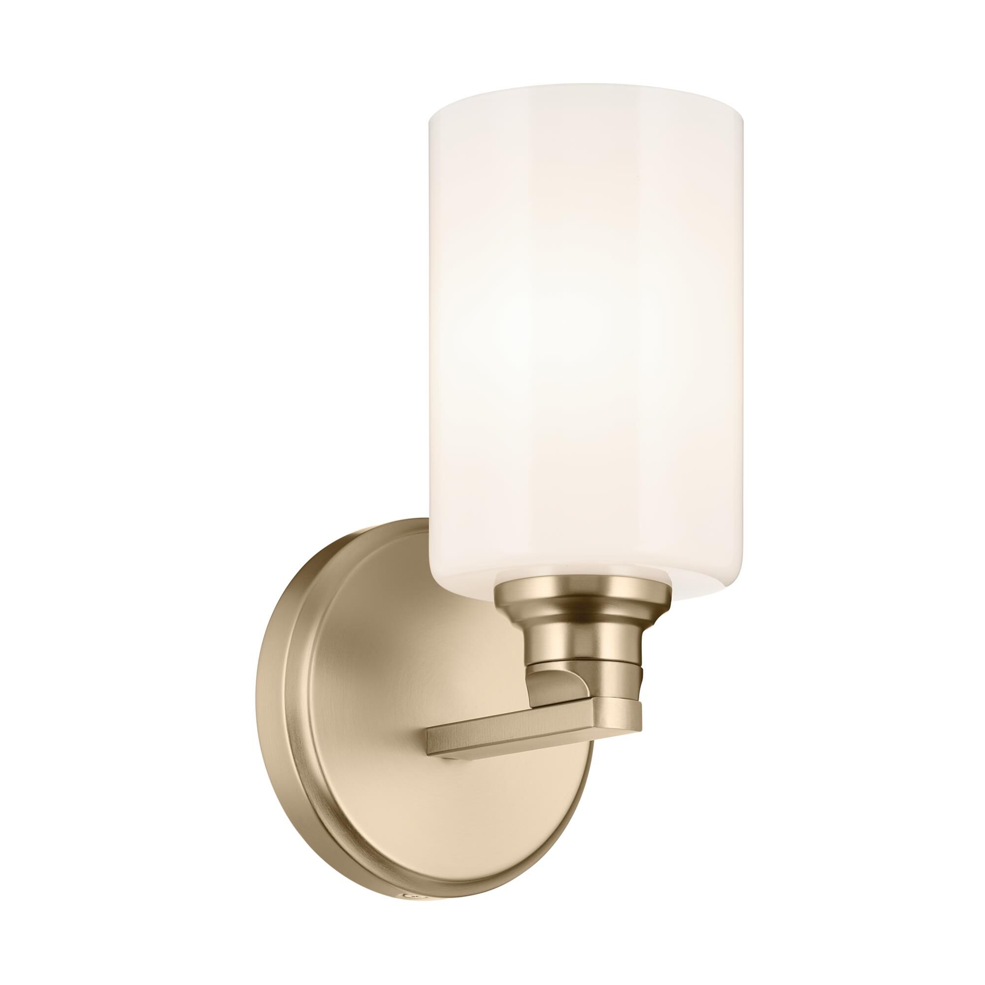 Shown in Champagne Bronze finish and Opal glass
