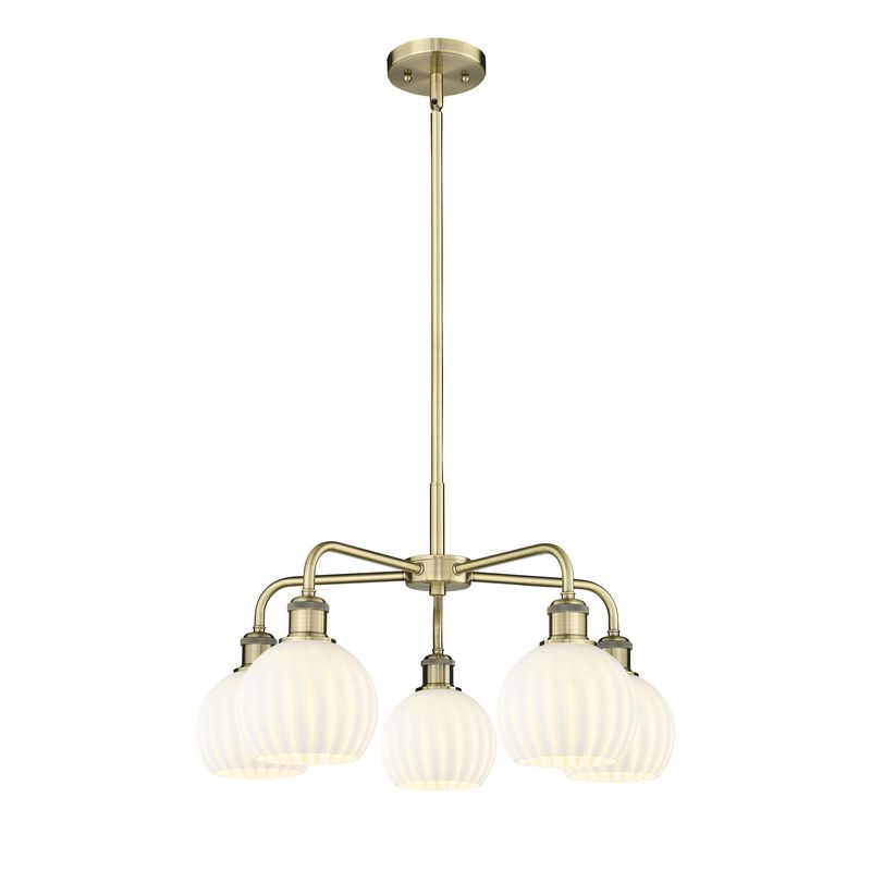 Bruno Marashlian White Venetian 24 Inch Chandelier by Innovations Lighting