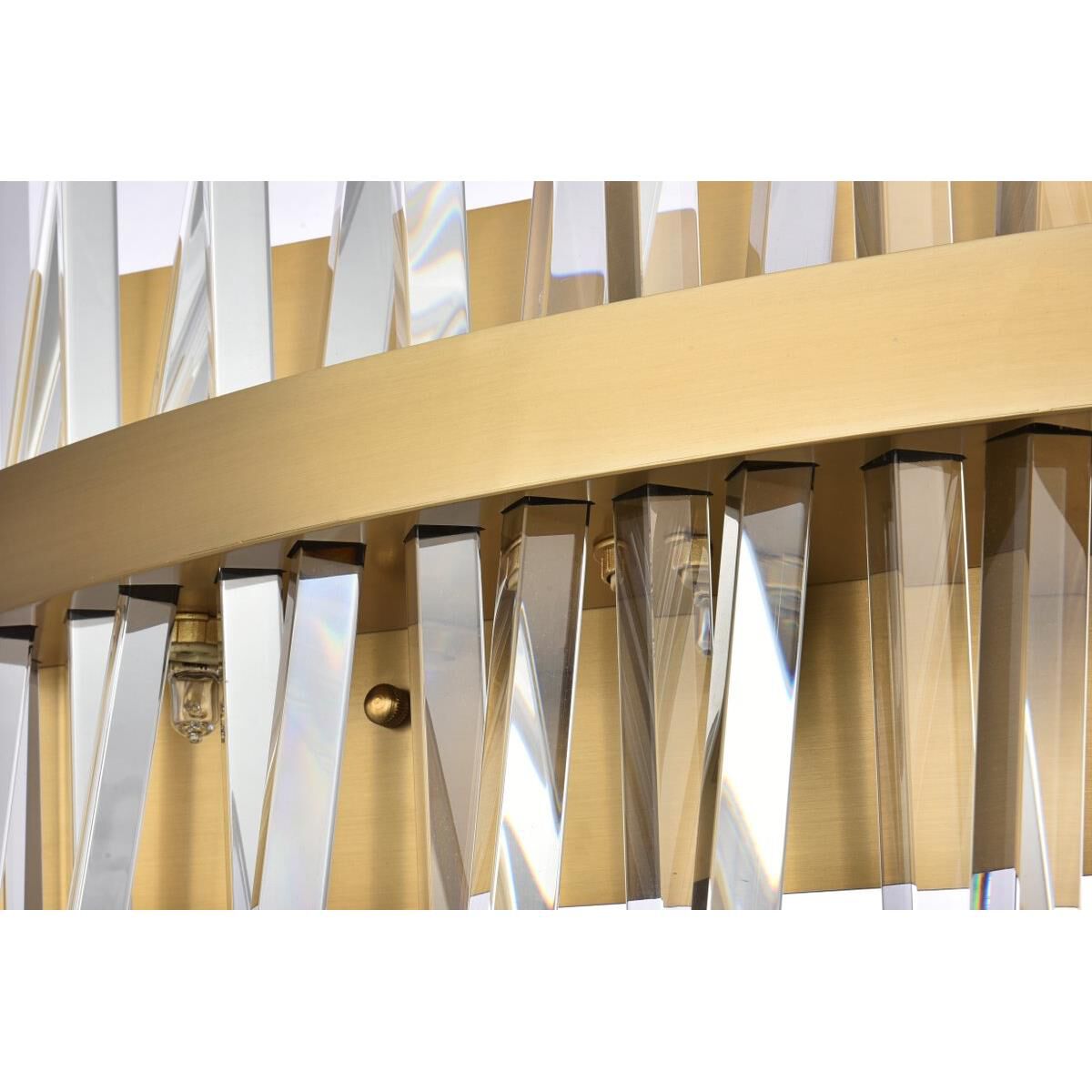 Shown in Satin Gold finish and Royal Cut crystal