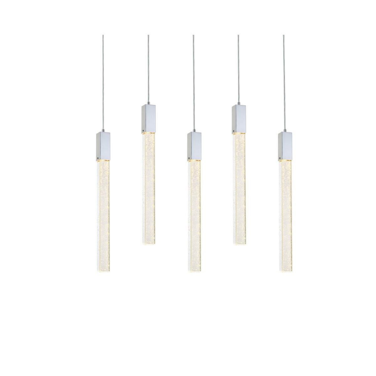 Weston 36 Inch 5 Light LED Linear Suspension Light by Elegant Lighting