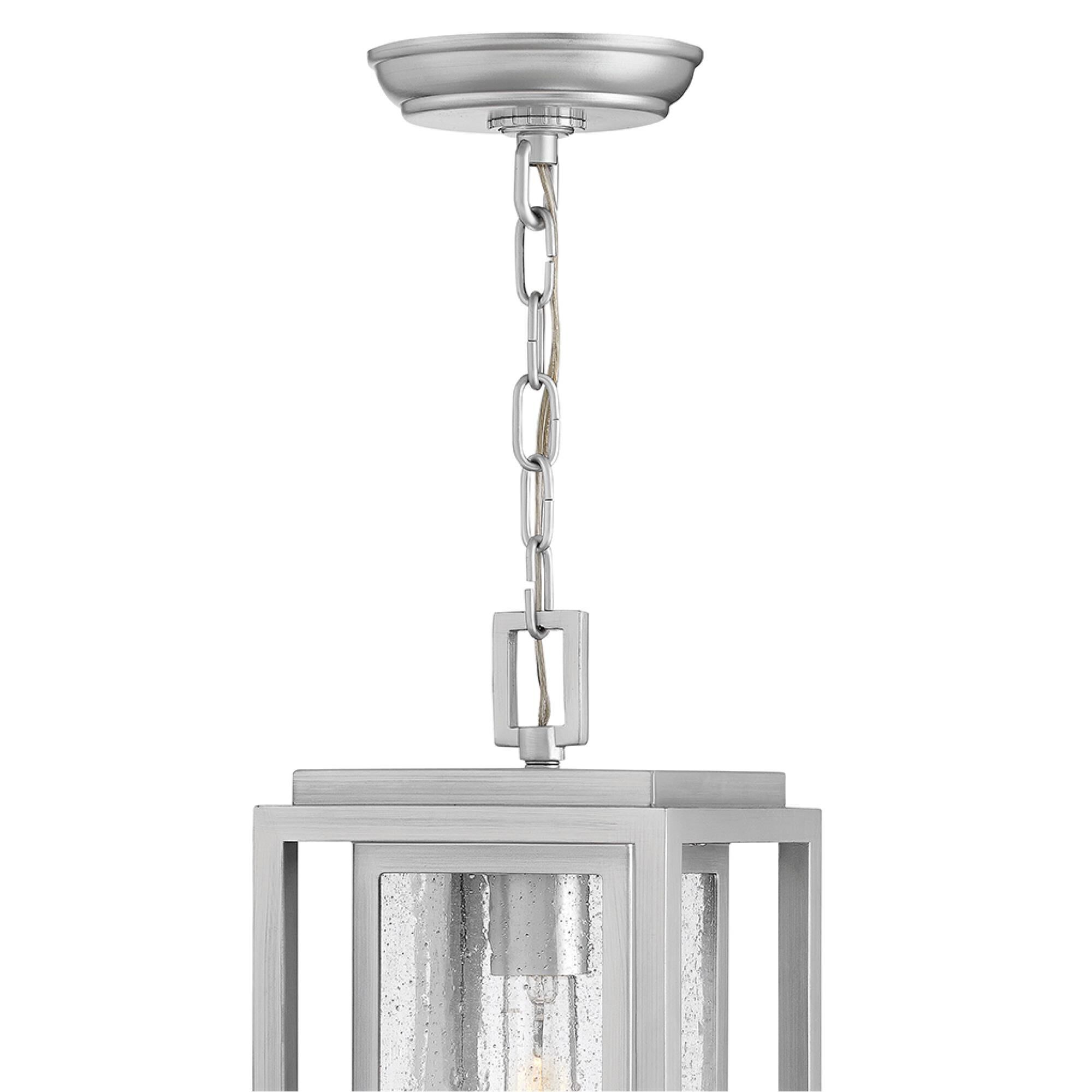 Shown in Satin Nickel finish and Clear Seedy glass and 12 Volt accent