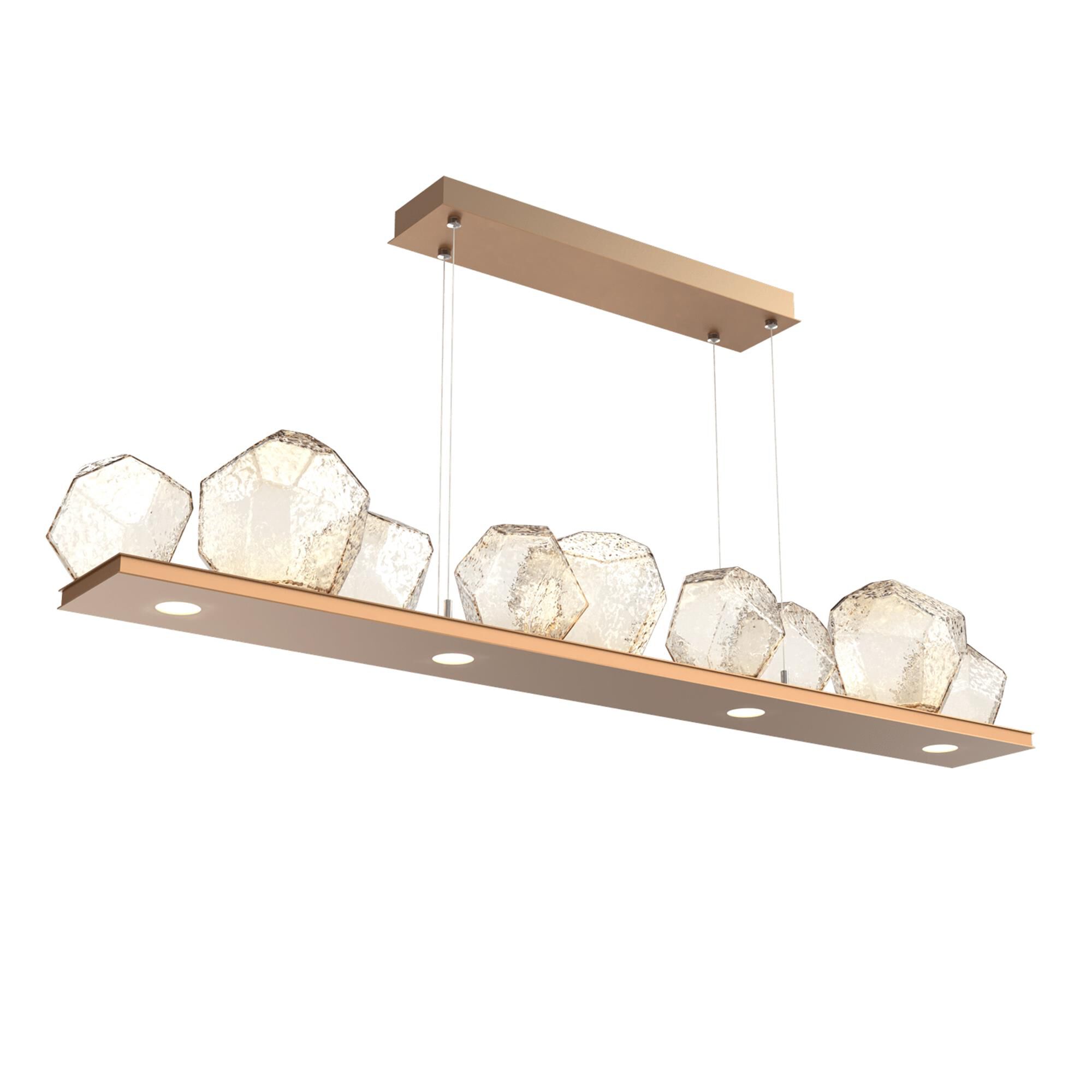 Shown in Novel Brass finish and Amber glass