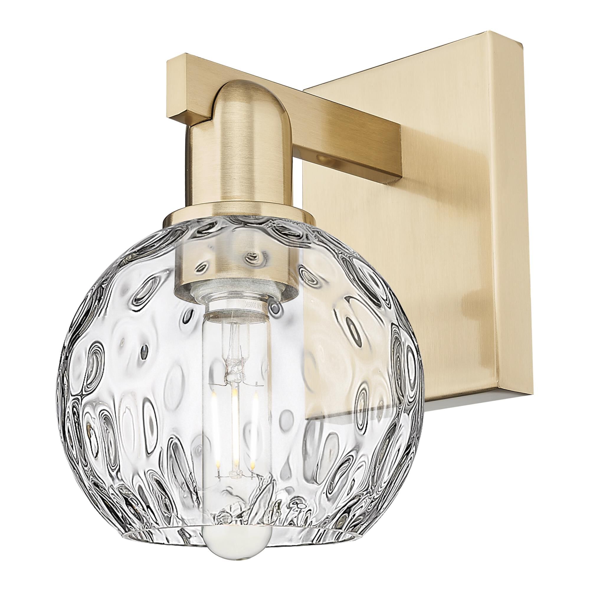 Shown in Champagne Bronze finish and Clear Water glass