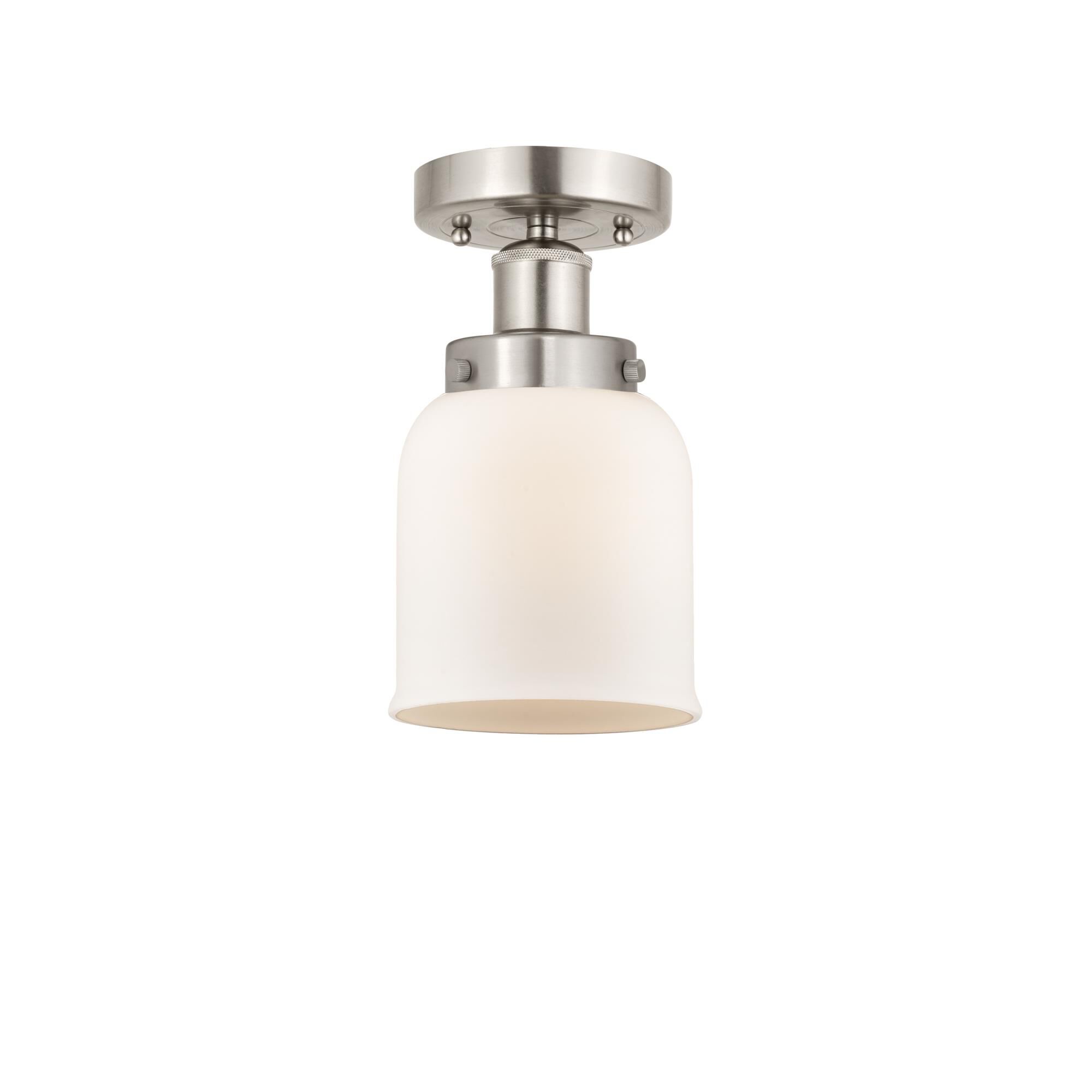 Shown in Brushed Satin Nickel, Matte White finish and Matte White glass and Matte White Glass shade