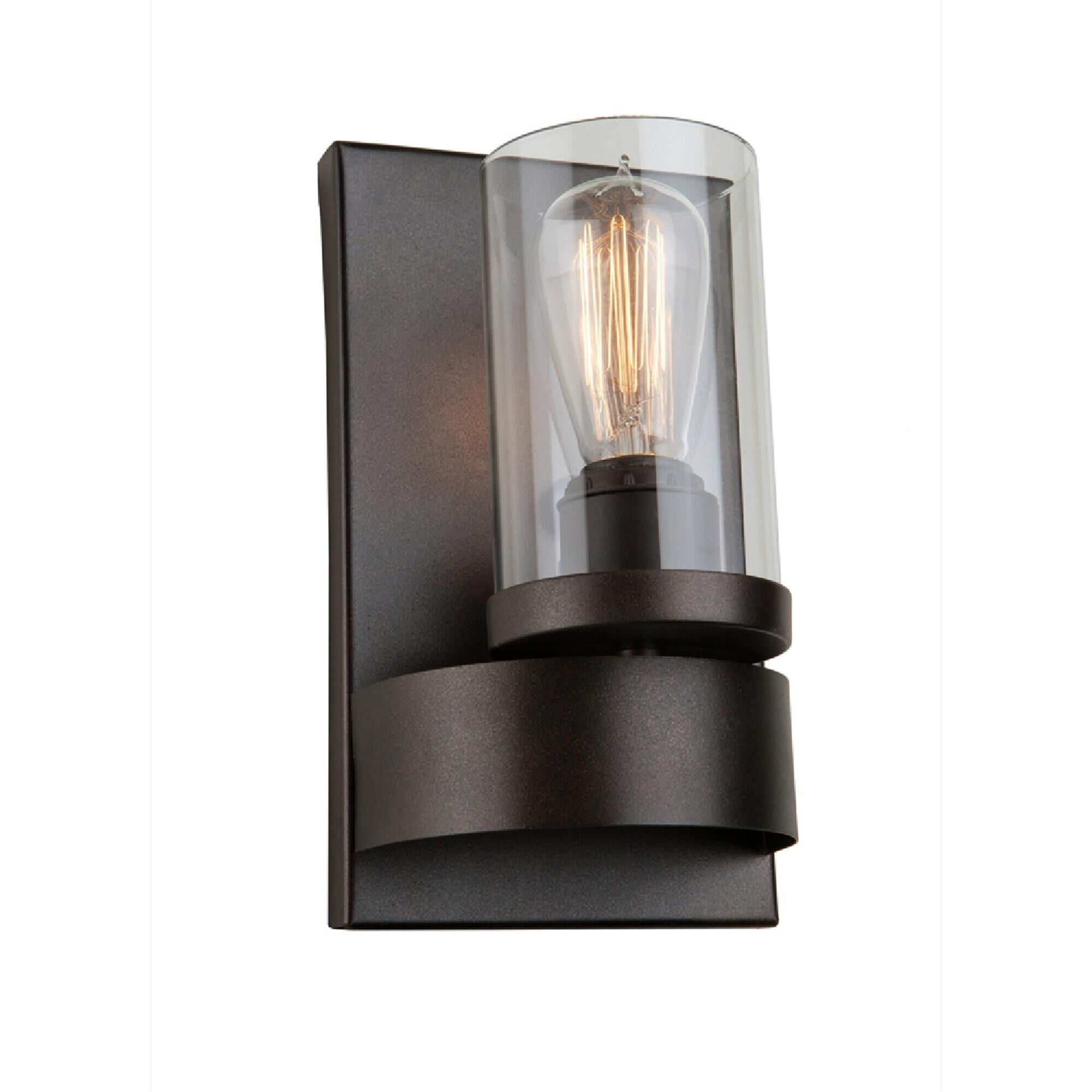 Shown in Oil Rubbed Bronze finish and Clear glass