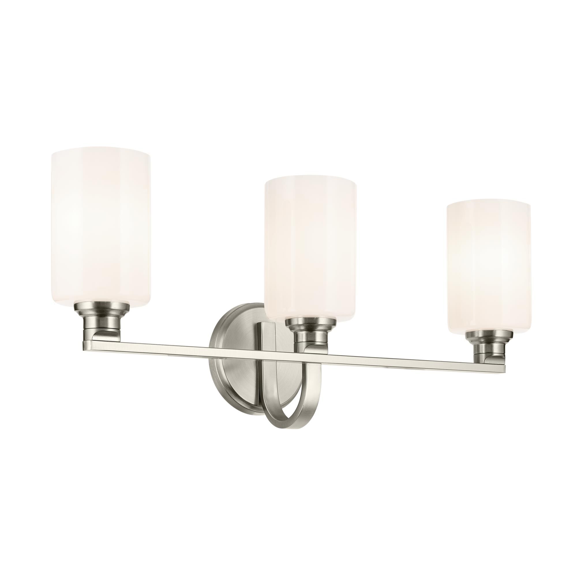 Shown in Brushed Nickel finish and Opal glass