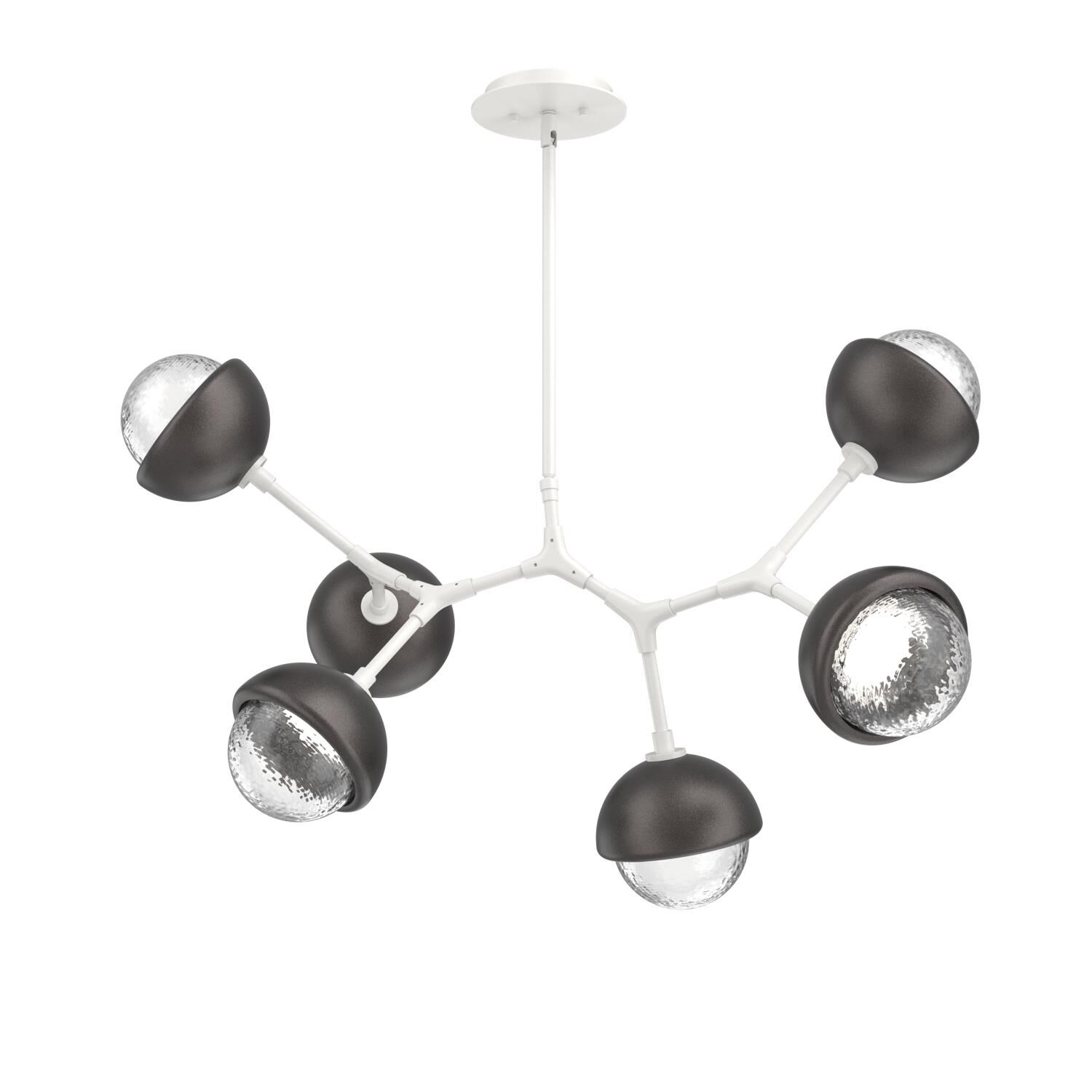 Shown in Salt White finish and Clear glass and Graphite accent