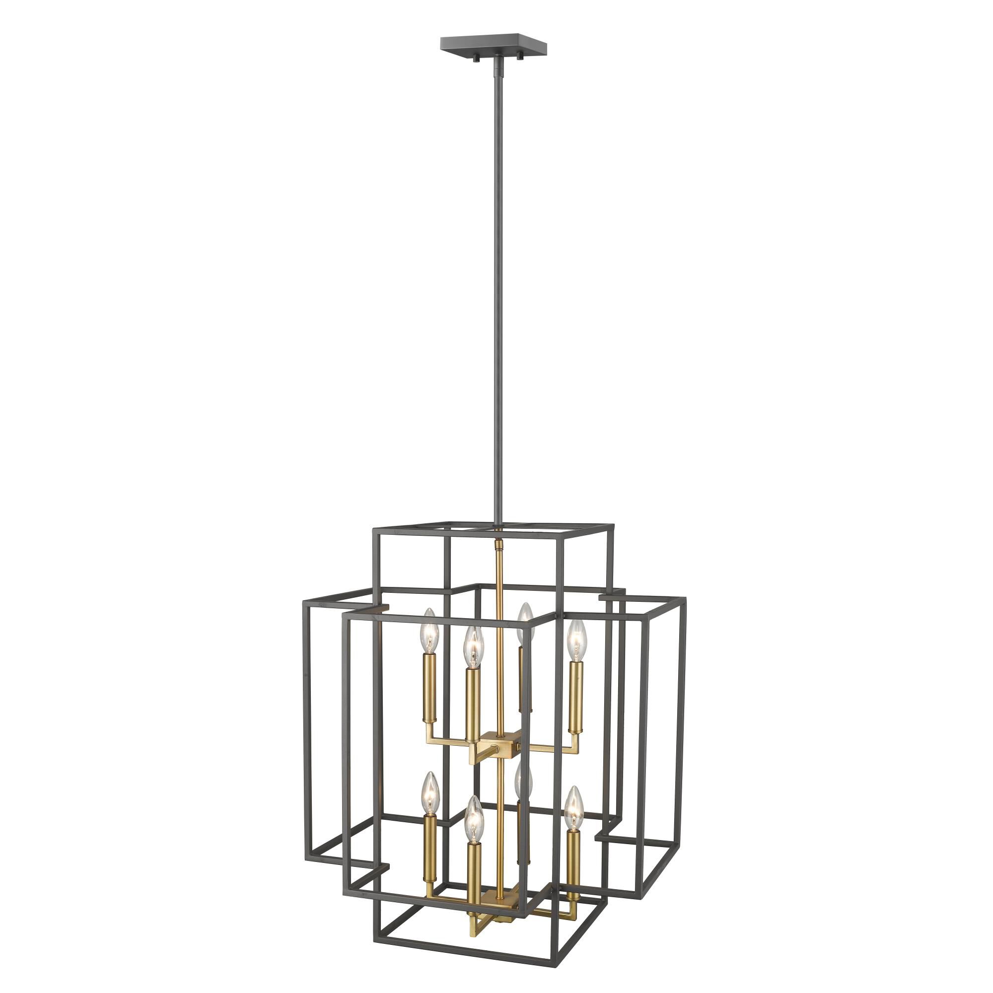 Shown in Bronze + Olde Brass finish and --- glass and --- shade