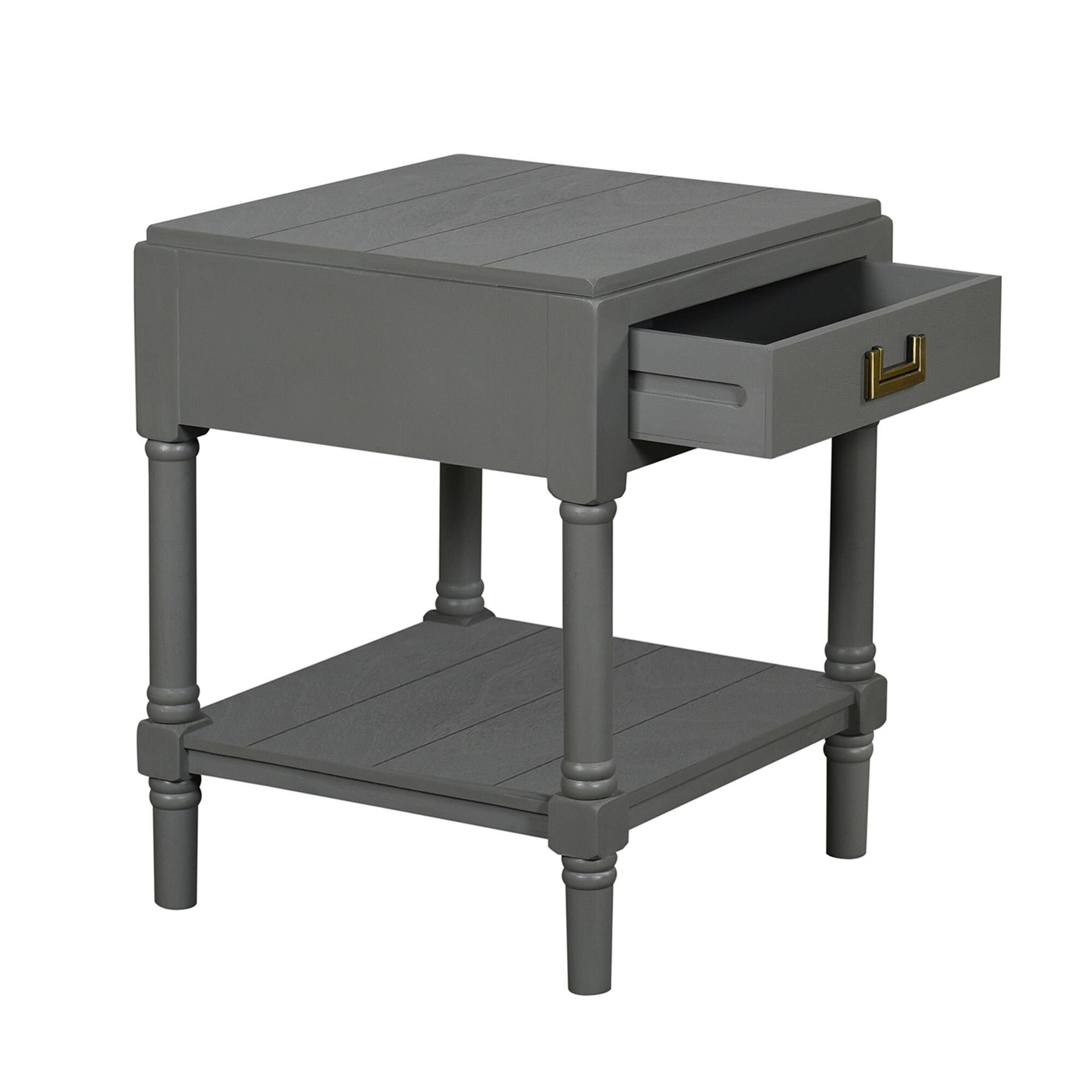 Shown in Carbon Gray, Antique Gold finish