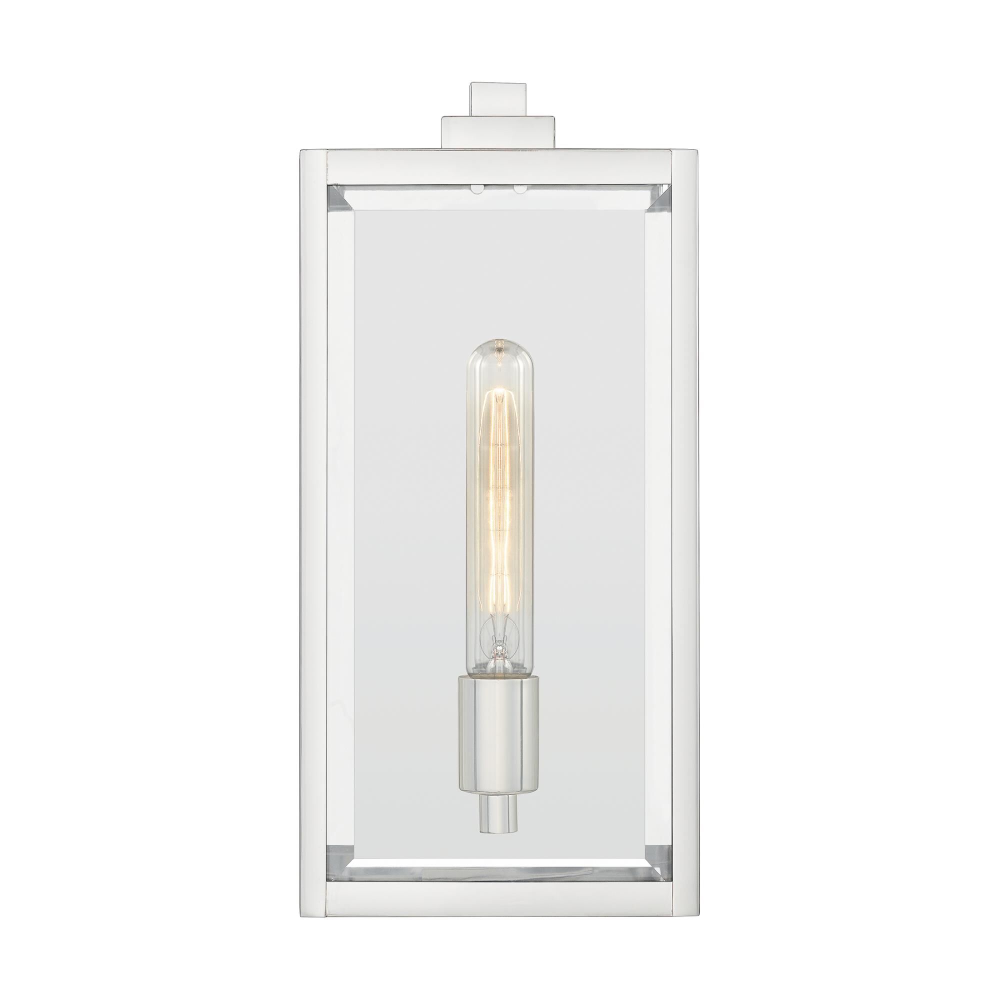 Shown in Polished Nickel finish and Clear Beveled Glass, Clear Beveled Glass Panel shade