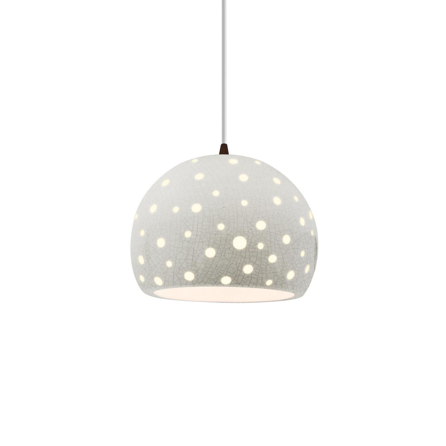 Perforated Globe 7 Inch Mini Pendant by Justice Design Group