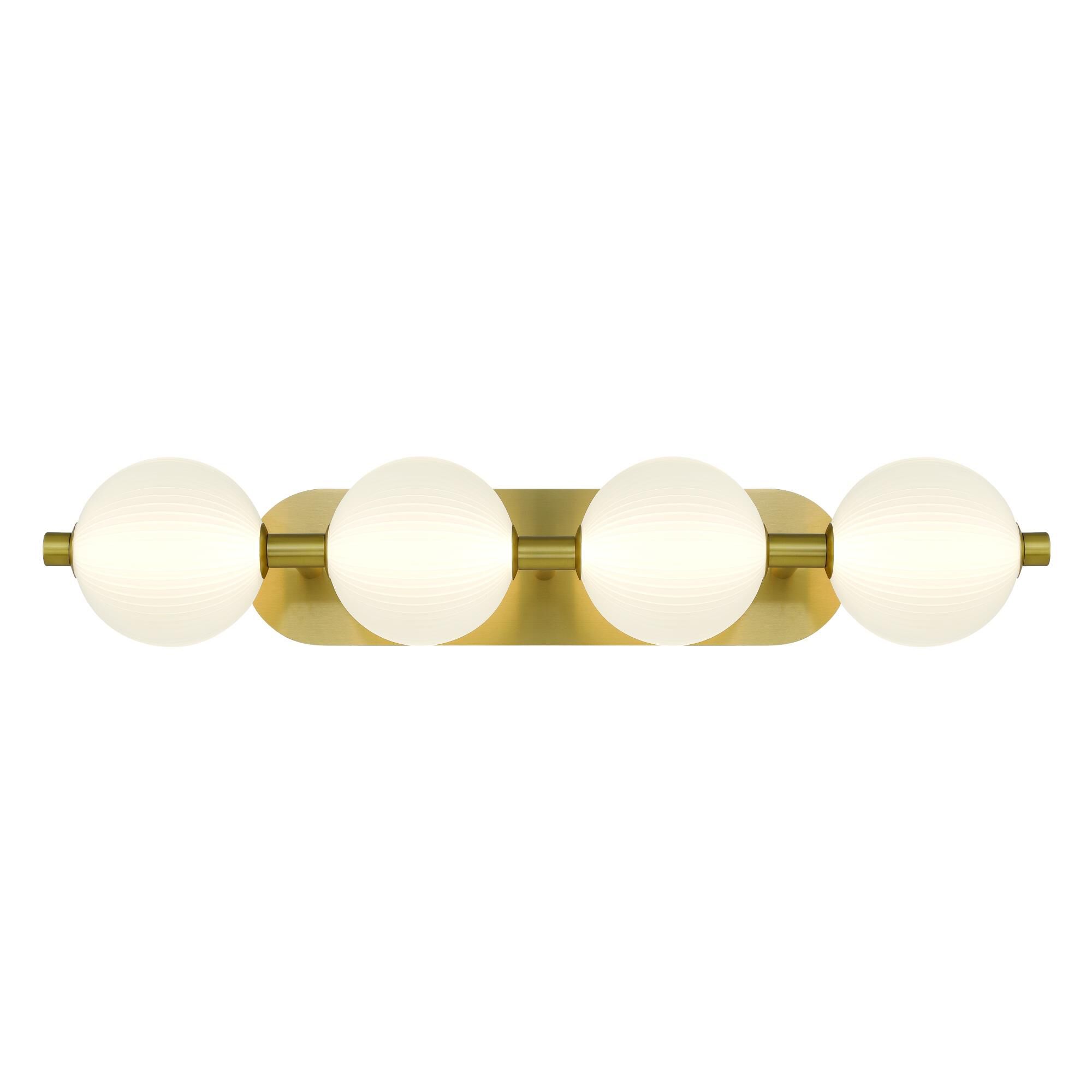 Shown in Gold finish and Opal Ribbed  glass