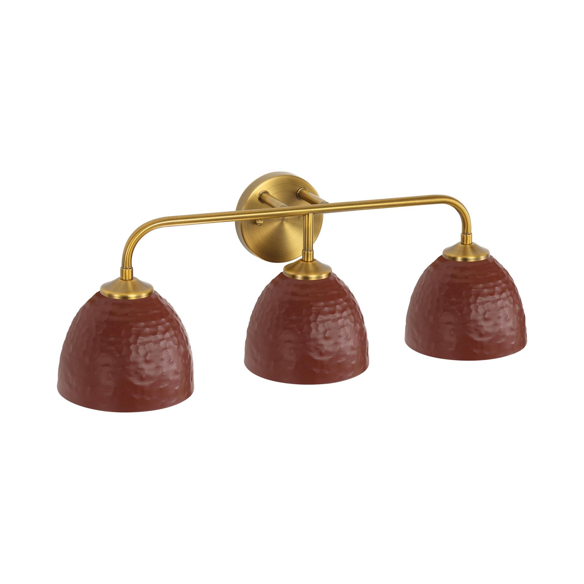 Shown in Modern Brass finish and Russet Clay shade