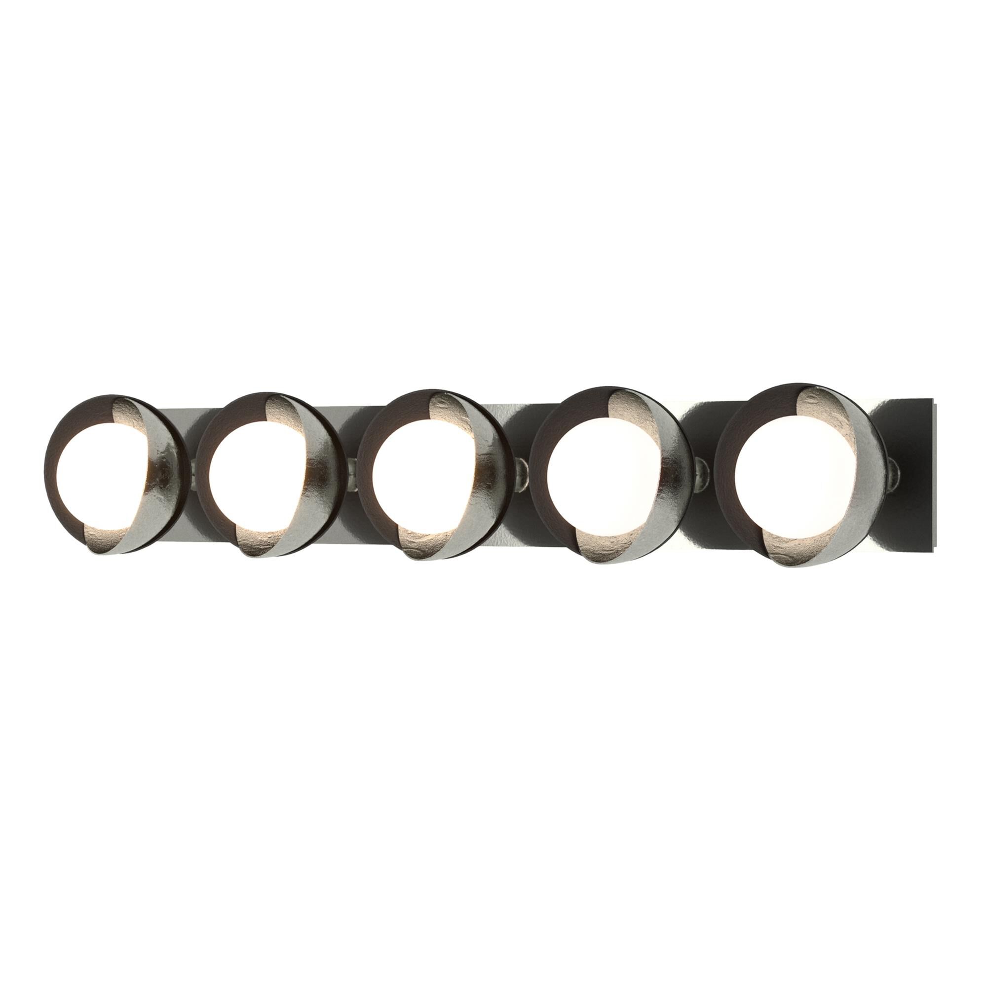 Shown in Sterling finish and Opal glass and Black (10) accent