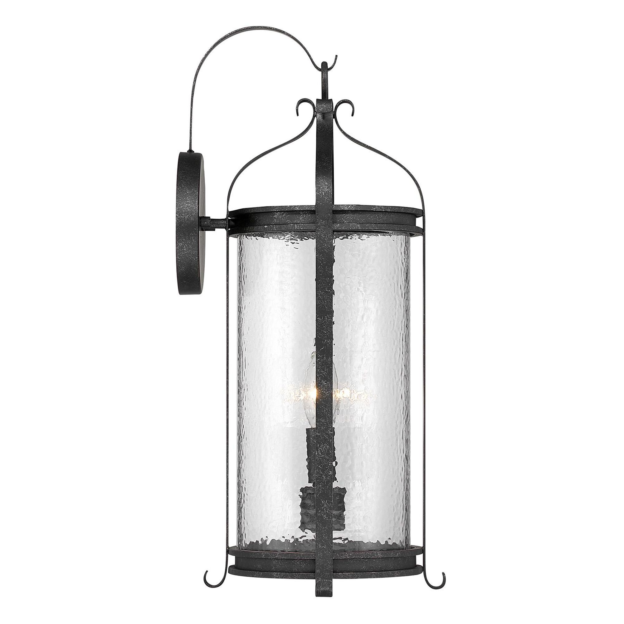 Shown in Iron Oxide finish and Clear Pebbled glass