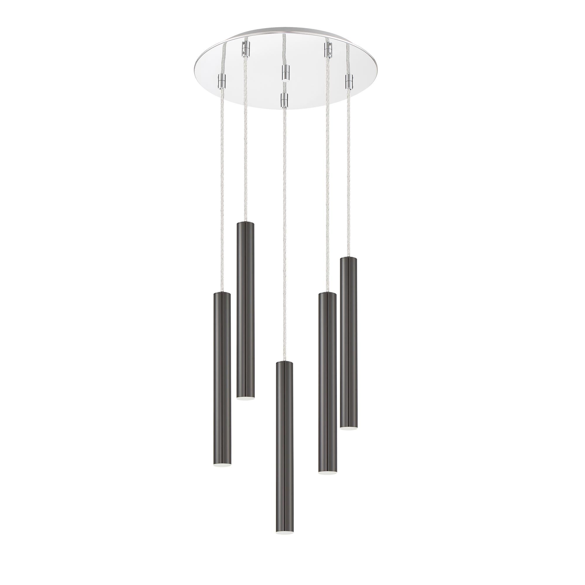Shown in Chrome finish and Steel glass and Steel shade