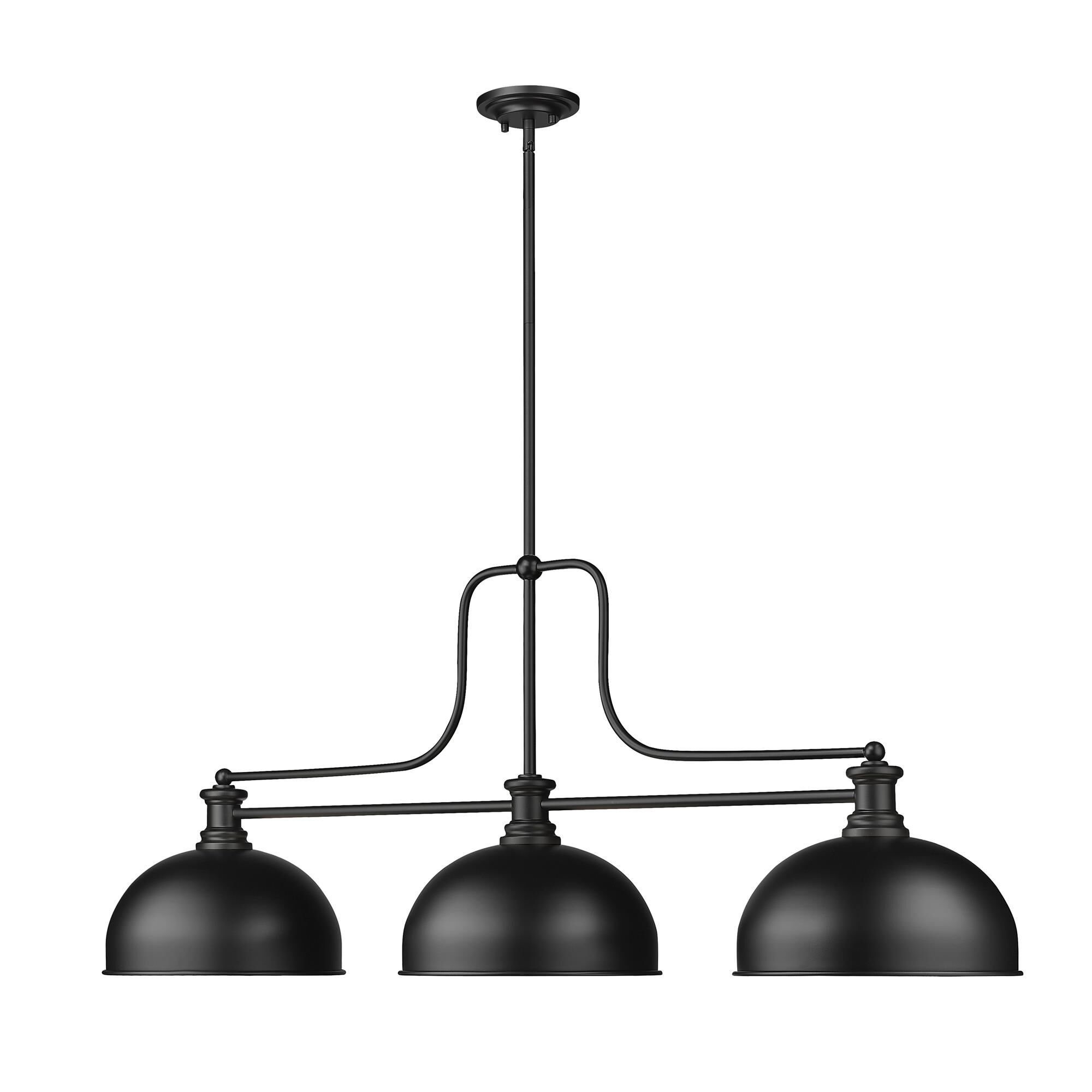 Shown in Matte Black finish and Steel shade