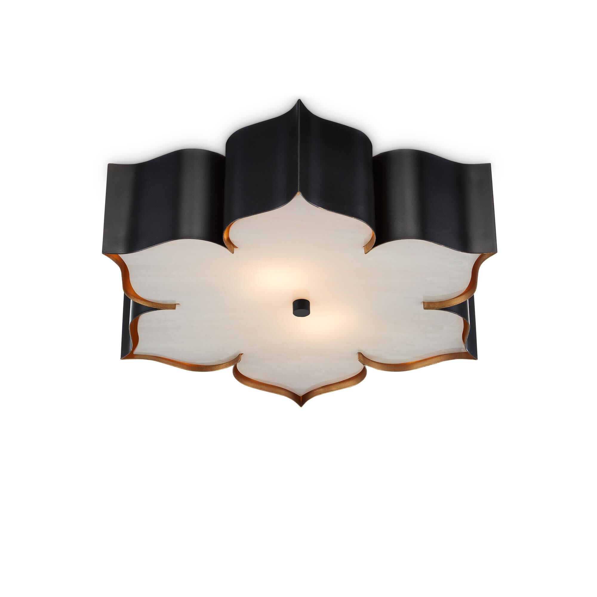 Shown in Satin Black /Contemporary Gold Leaf finish
