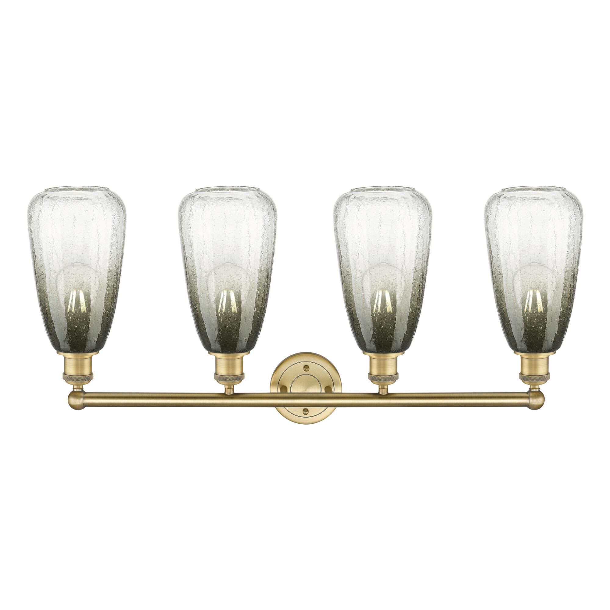 Shown in Brushed Brass finish and Slate glass