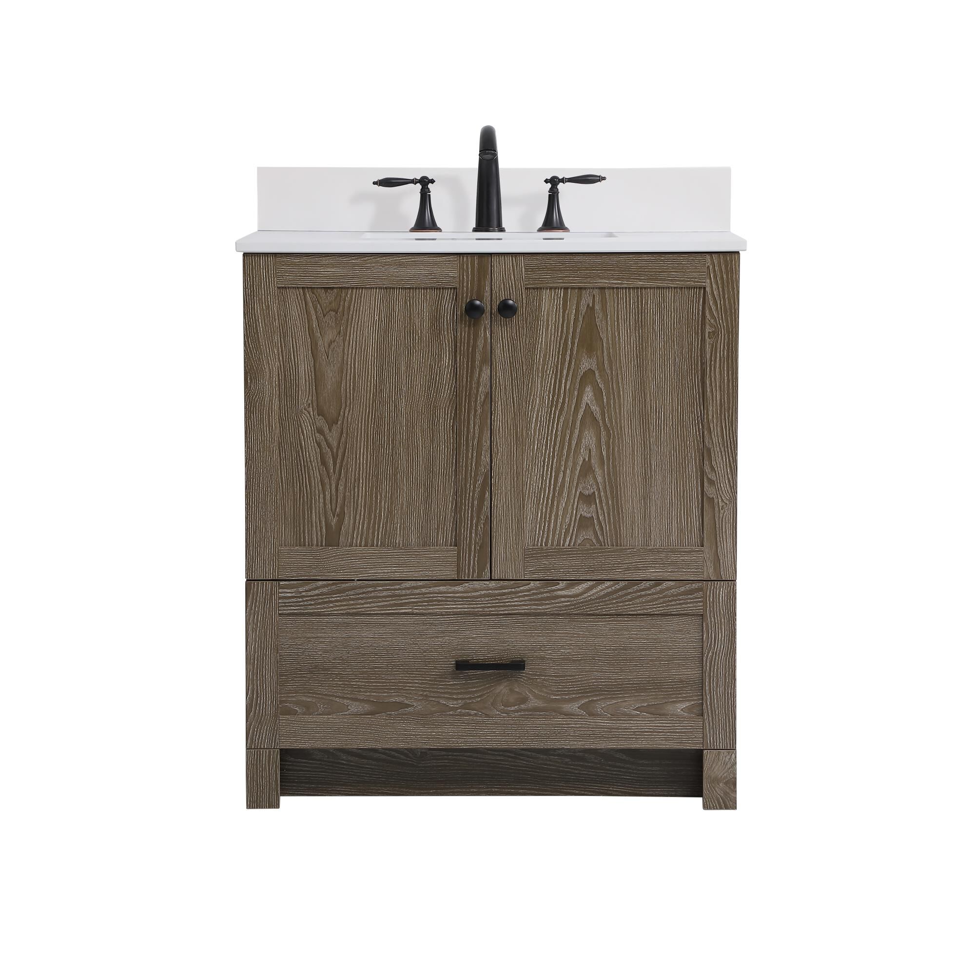 Shown in Weathered Oak And Black With Ivory finish