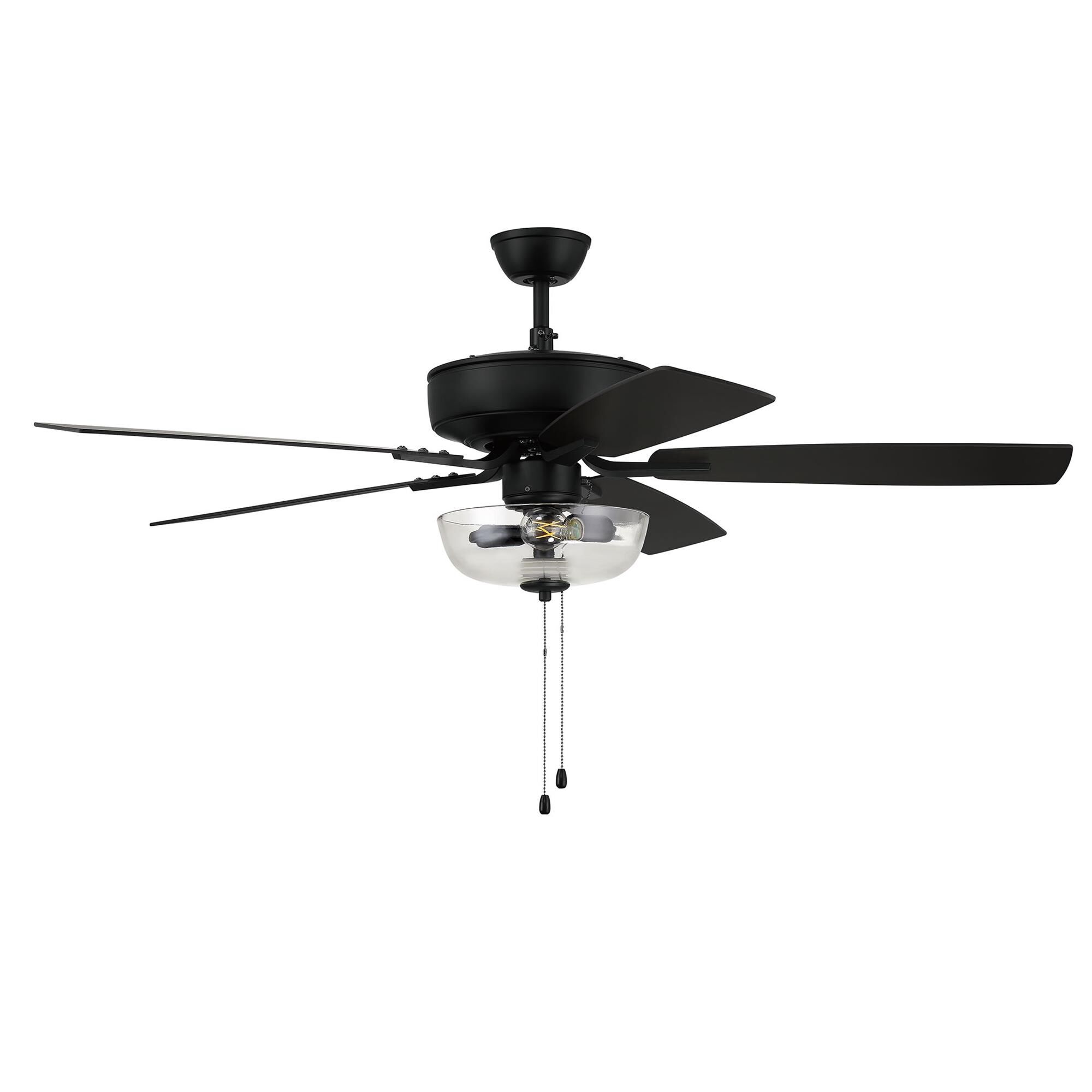 Shown in Flat Black finish and Clear glass and Yes shade