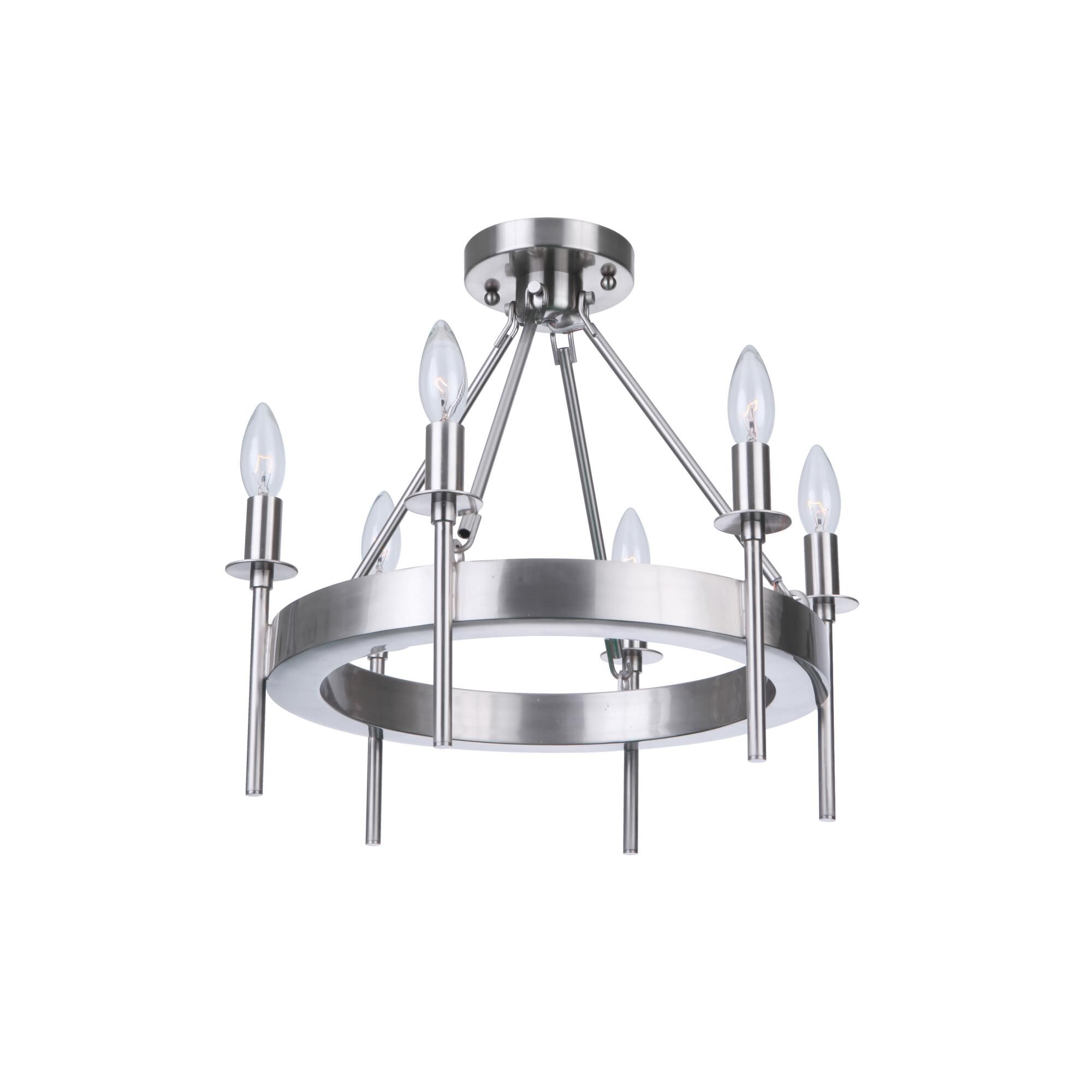 Larrson 17 Inch 6 Light Semi Flush Mount by Craftmade