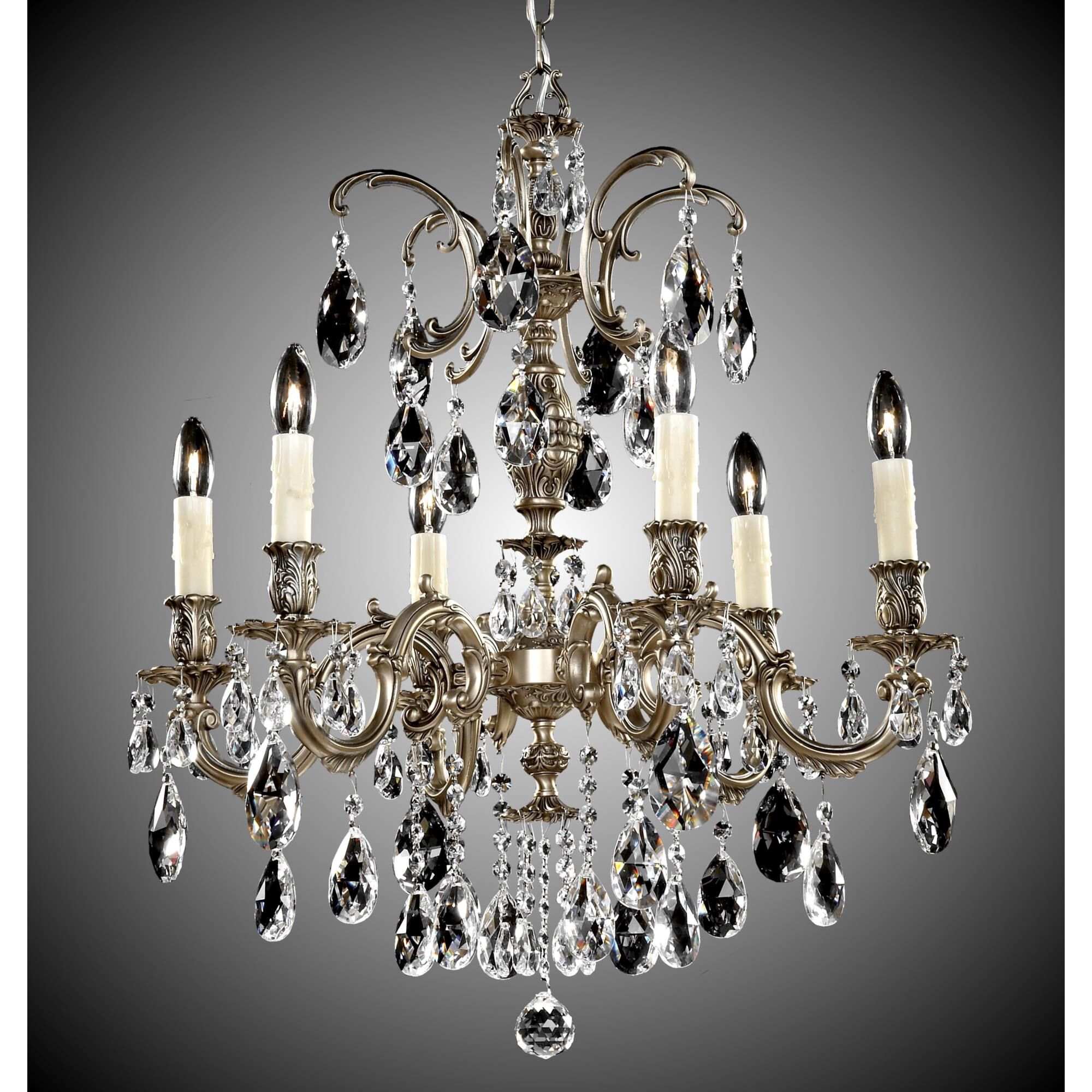 Marlena 6 Light Chandelier by American Brass and Crystal