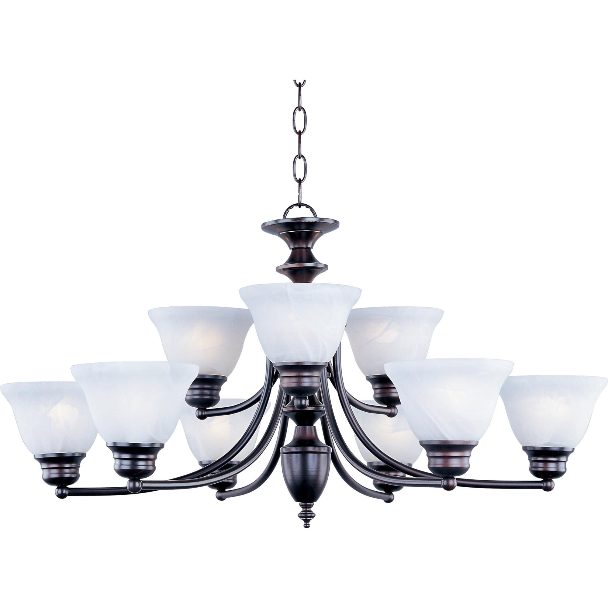 Malaga 31 Inch 9 Light Chandelier by Maxim Lighting