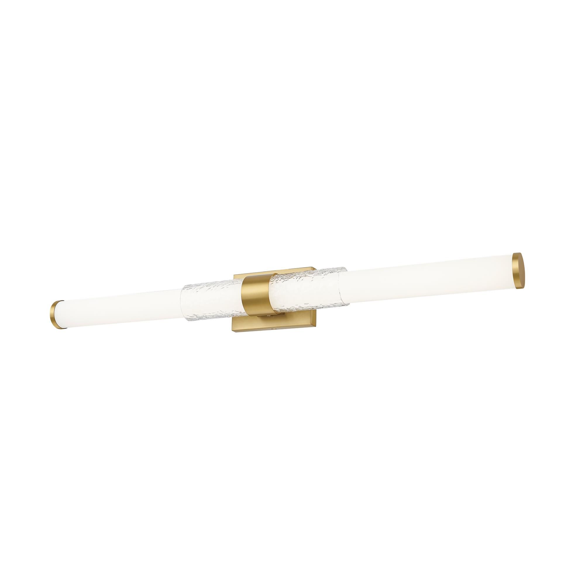 Shown in Modern Gold finish and Matte Opal glass and Matte Opal shade