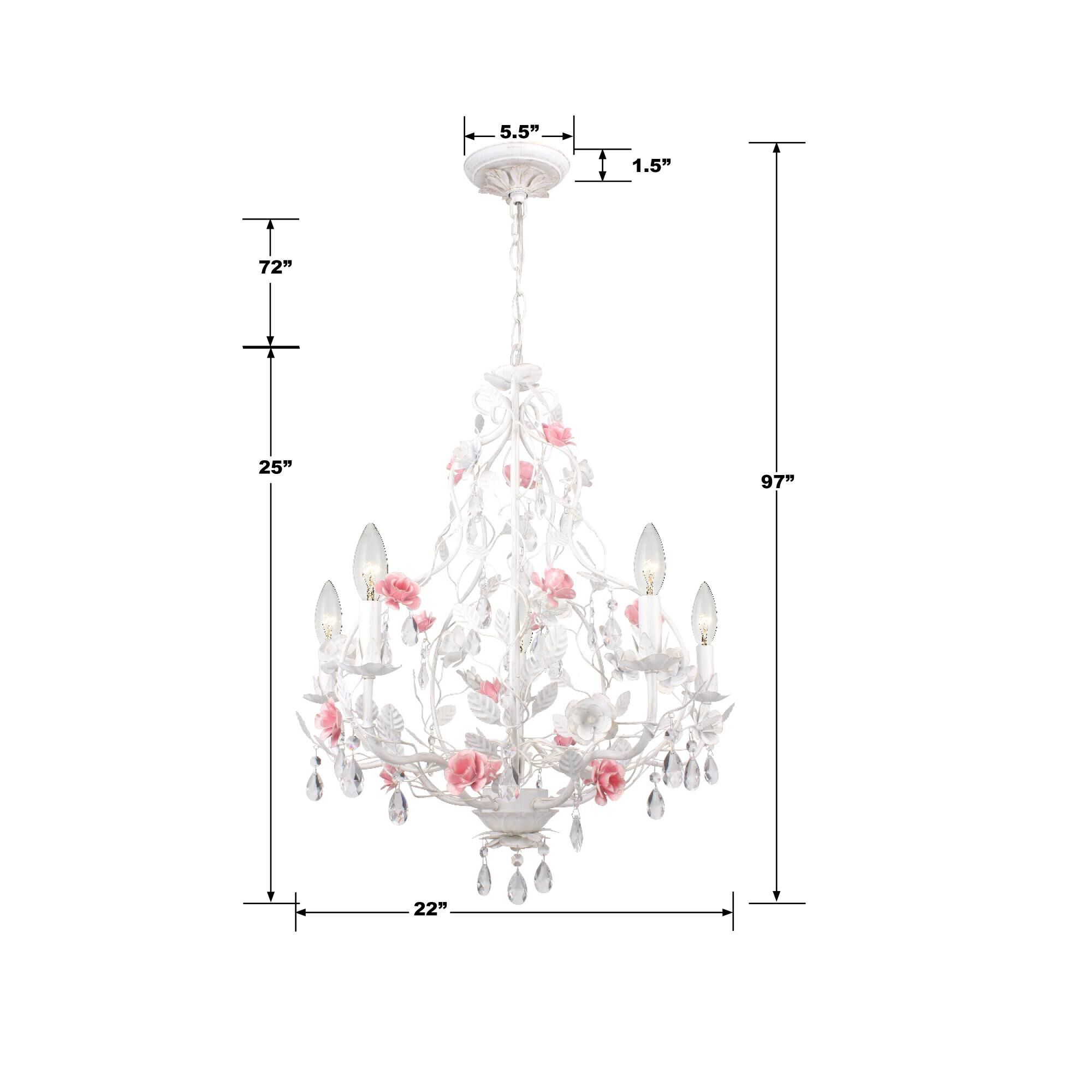 Lola 22 Inch 5 Light Mini Chandelier by Crystorama