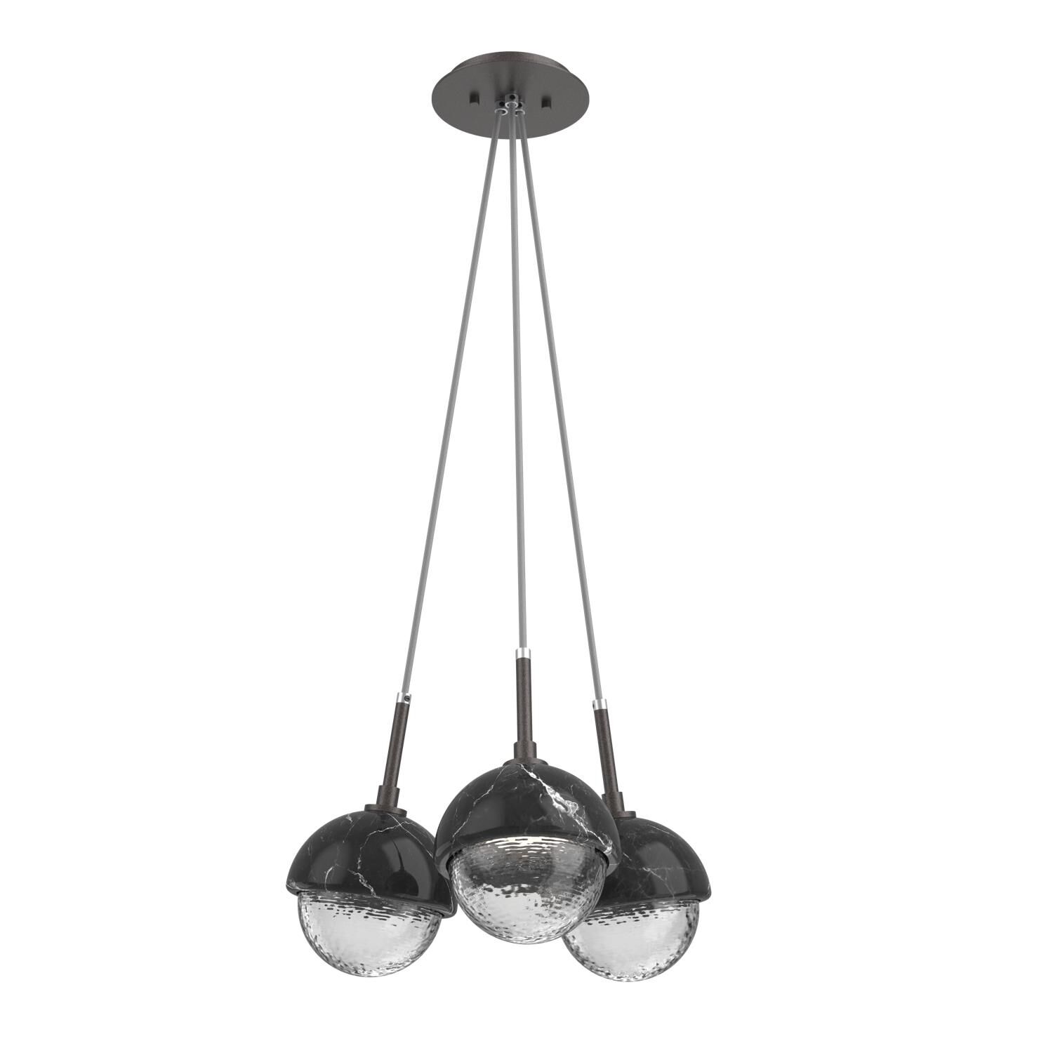 Levi Wilson Cabochon 13 Inch Multi Pendant Light by Hammerton Studio