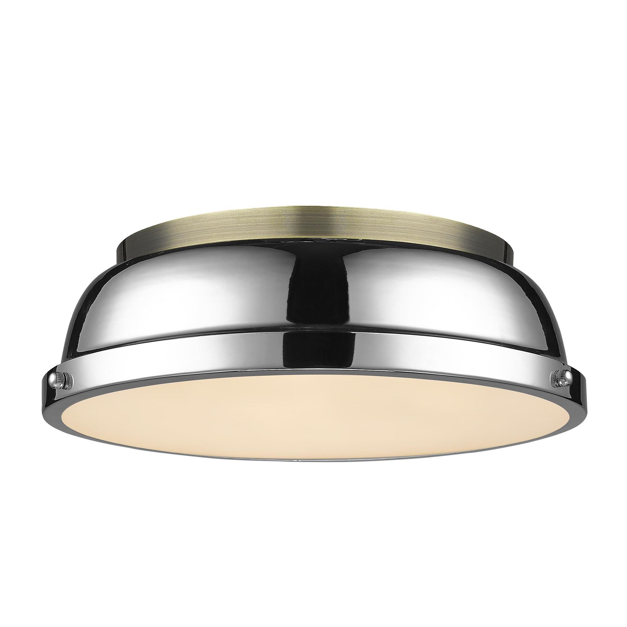 Duncan 14 Inch 2 Light Flush Mount by Golden Lighting