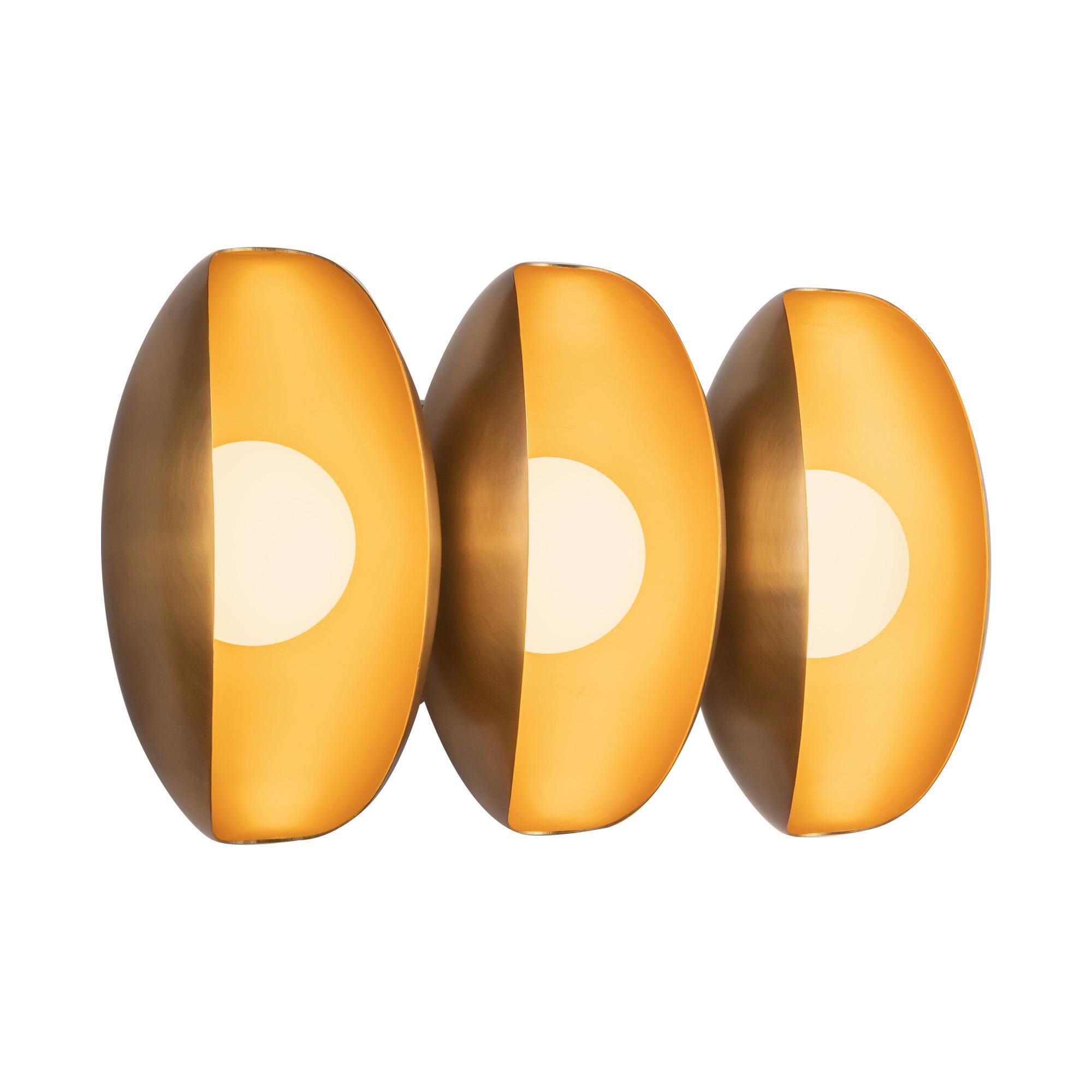 Shown in Vintage Brass finish and Matte Opal glass