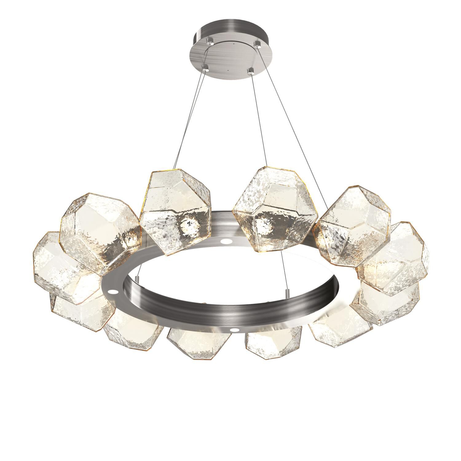 Shown in Gunmetal finish and Amber glass