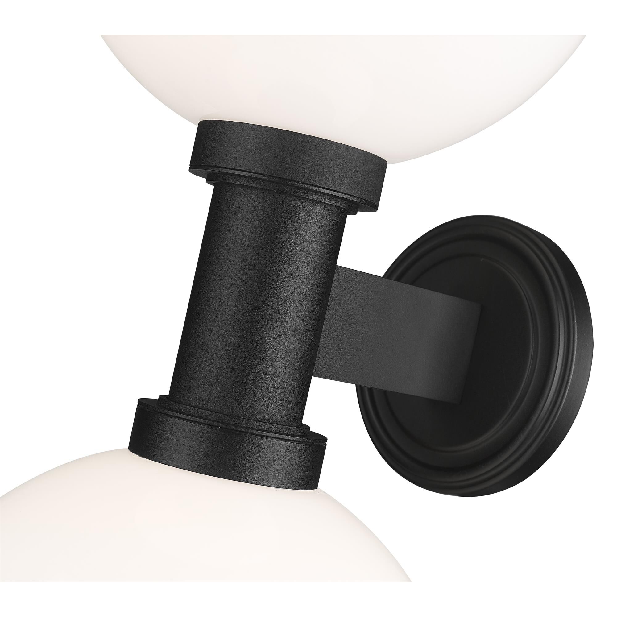 Shown in Black finish and Opal glass