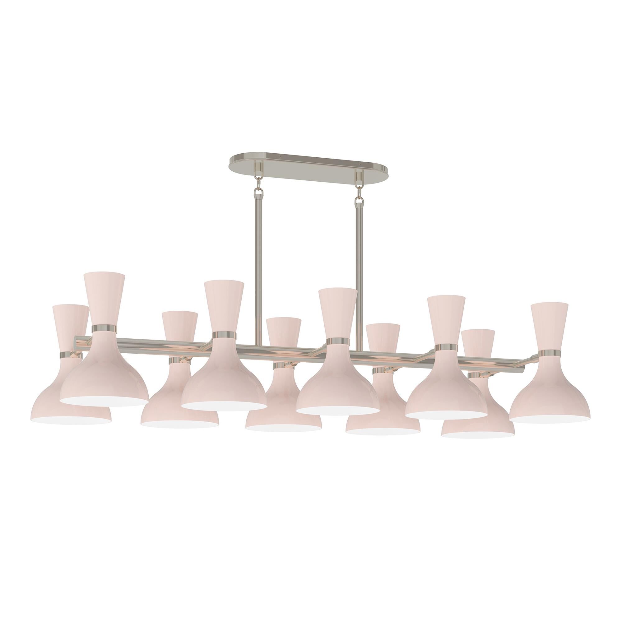 Shown in Silver finish and Rose Water shade