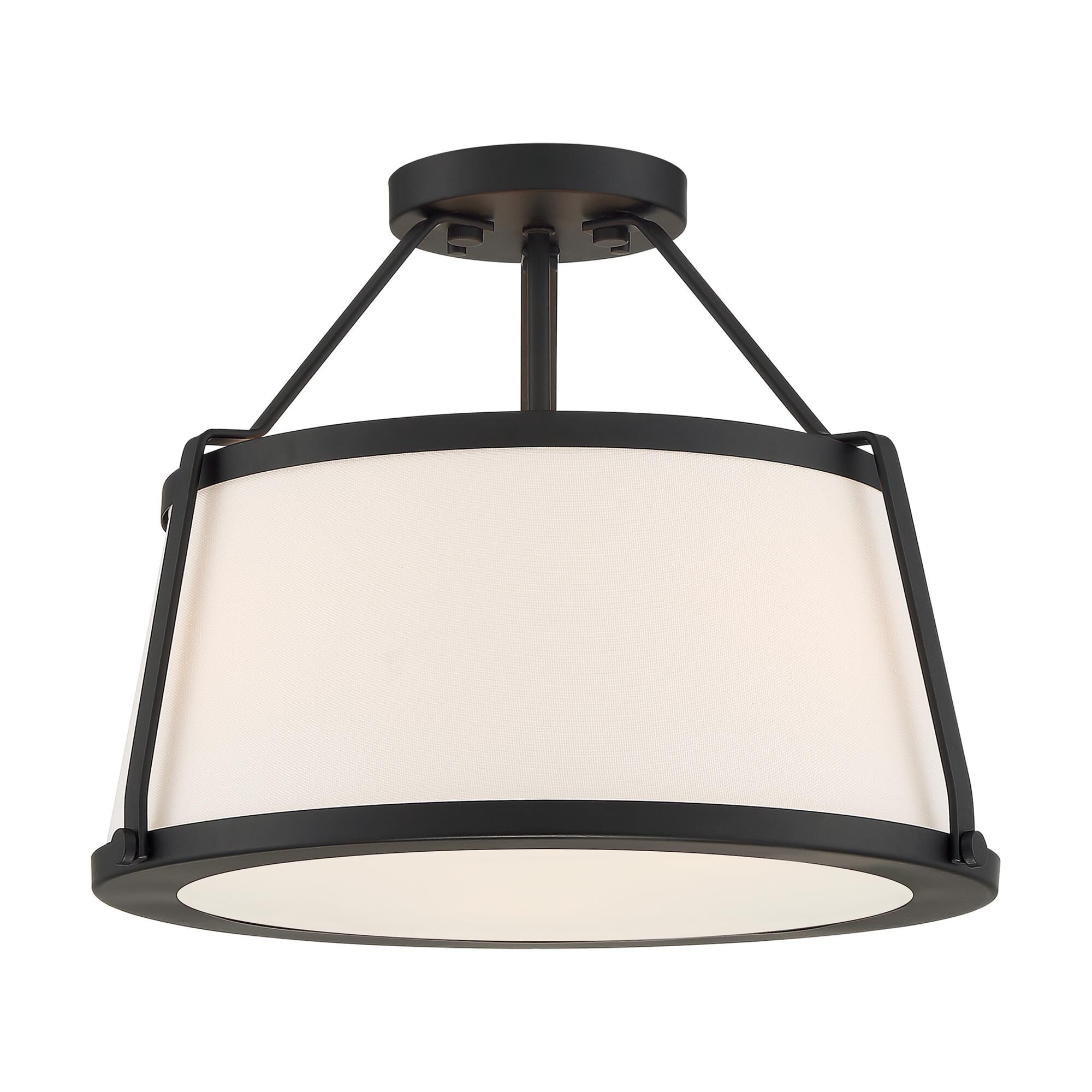 Cutty 15 Inch 3 Light Semi Flush Mount by Nuvo Lighting