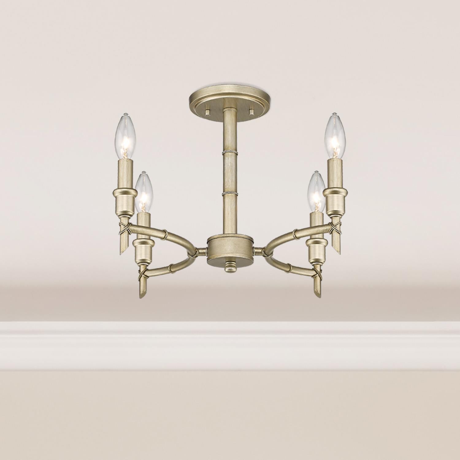 Cambay 13 Inch Semi Flush Mount by Golden Lighting