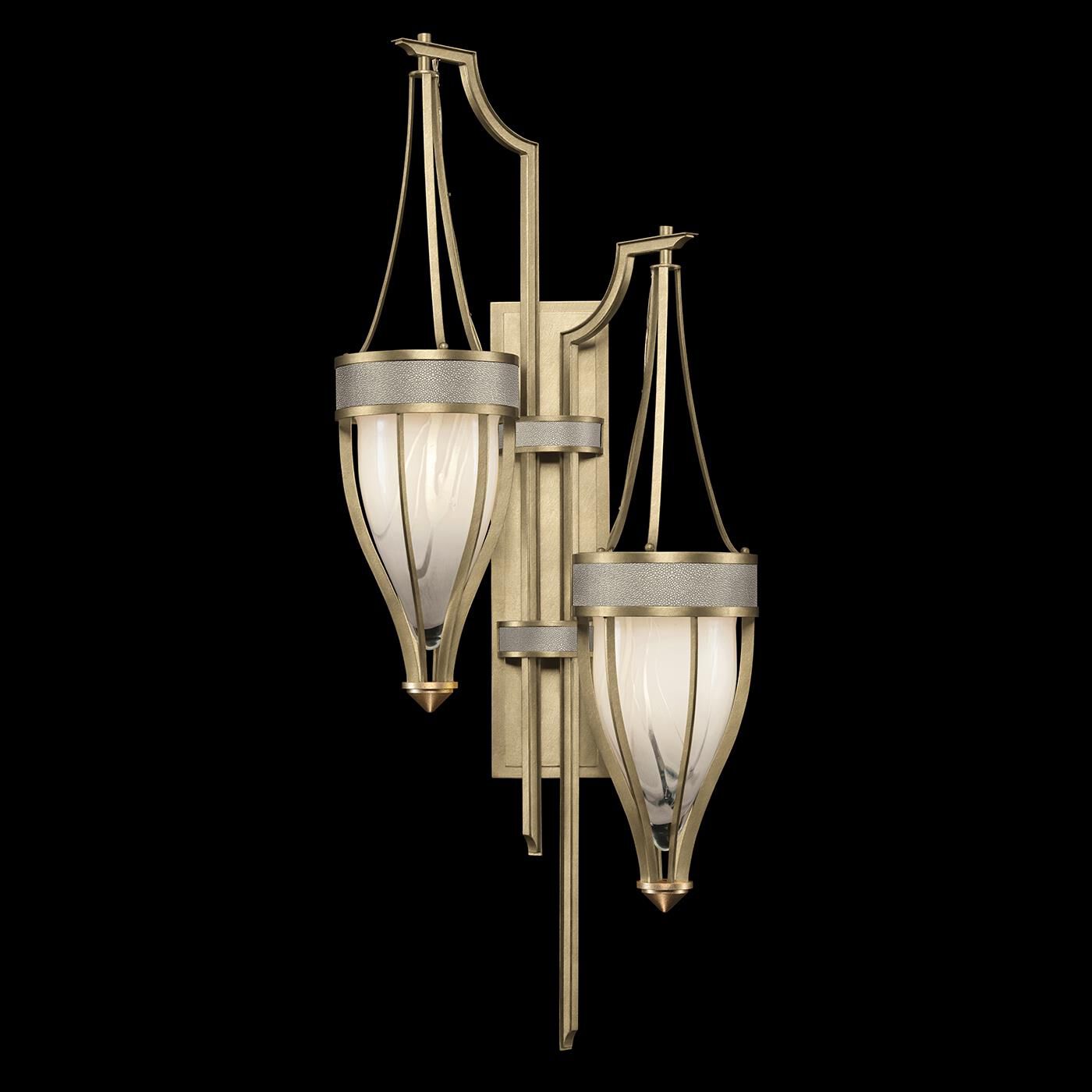Shown in Soft Gold Leaf and Brass  finish and Coco accent